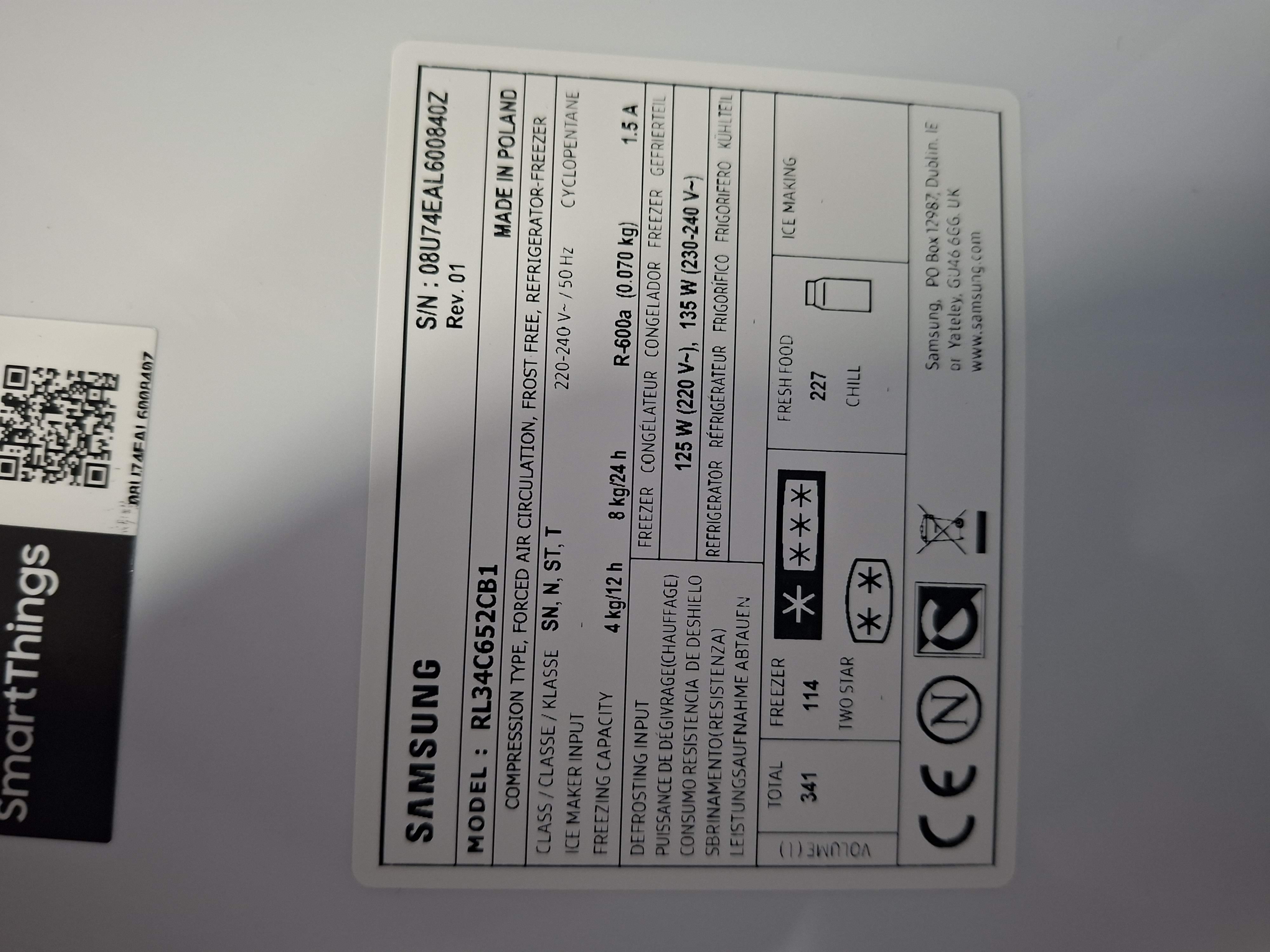 Frižider Samsung RL34C652CB1, 186 cm