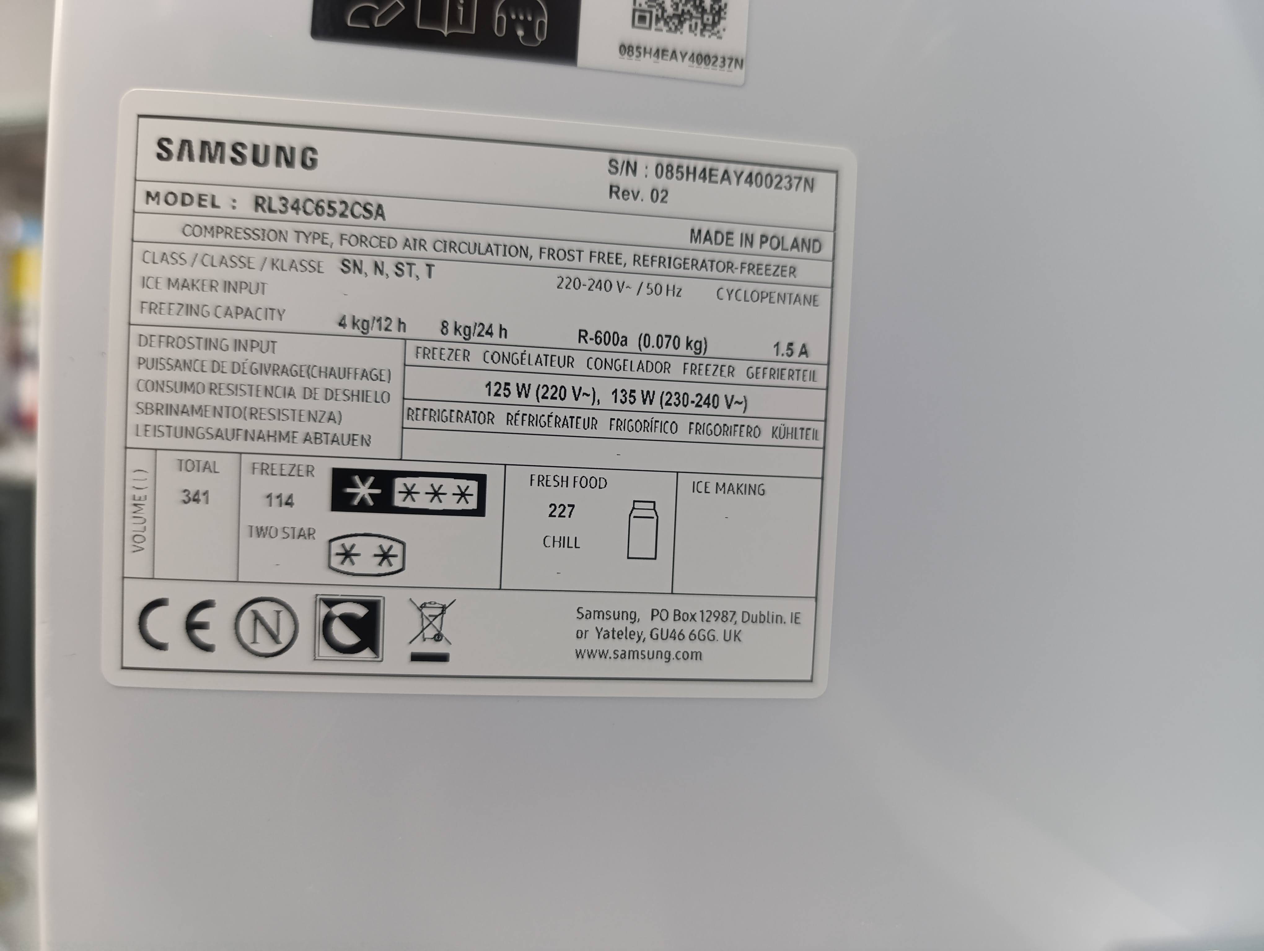 Frižider Samsung RL34C652CSA, 186 cm