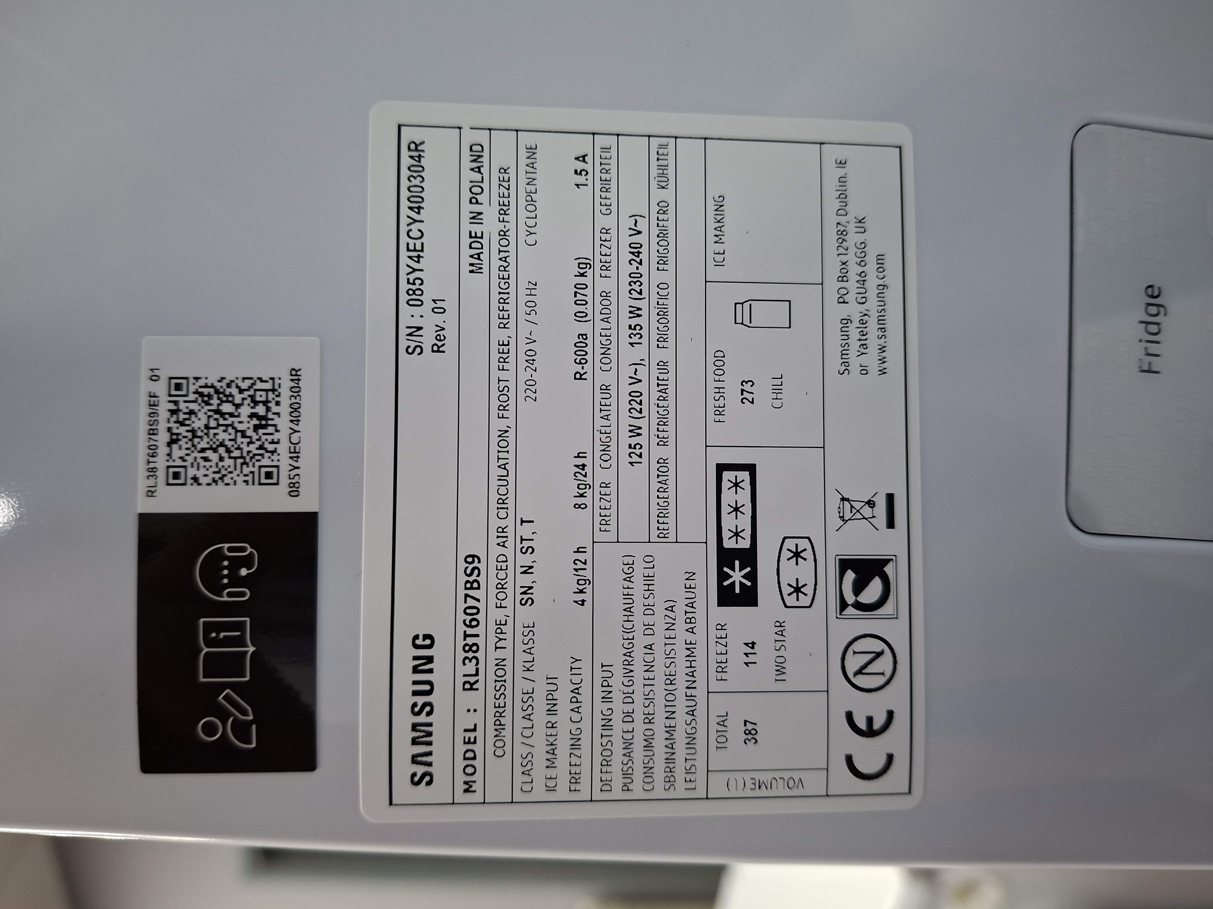 Frižider Samsung RL38T607BS9, 203 cm