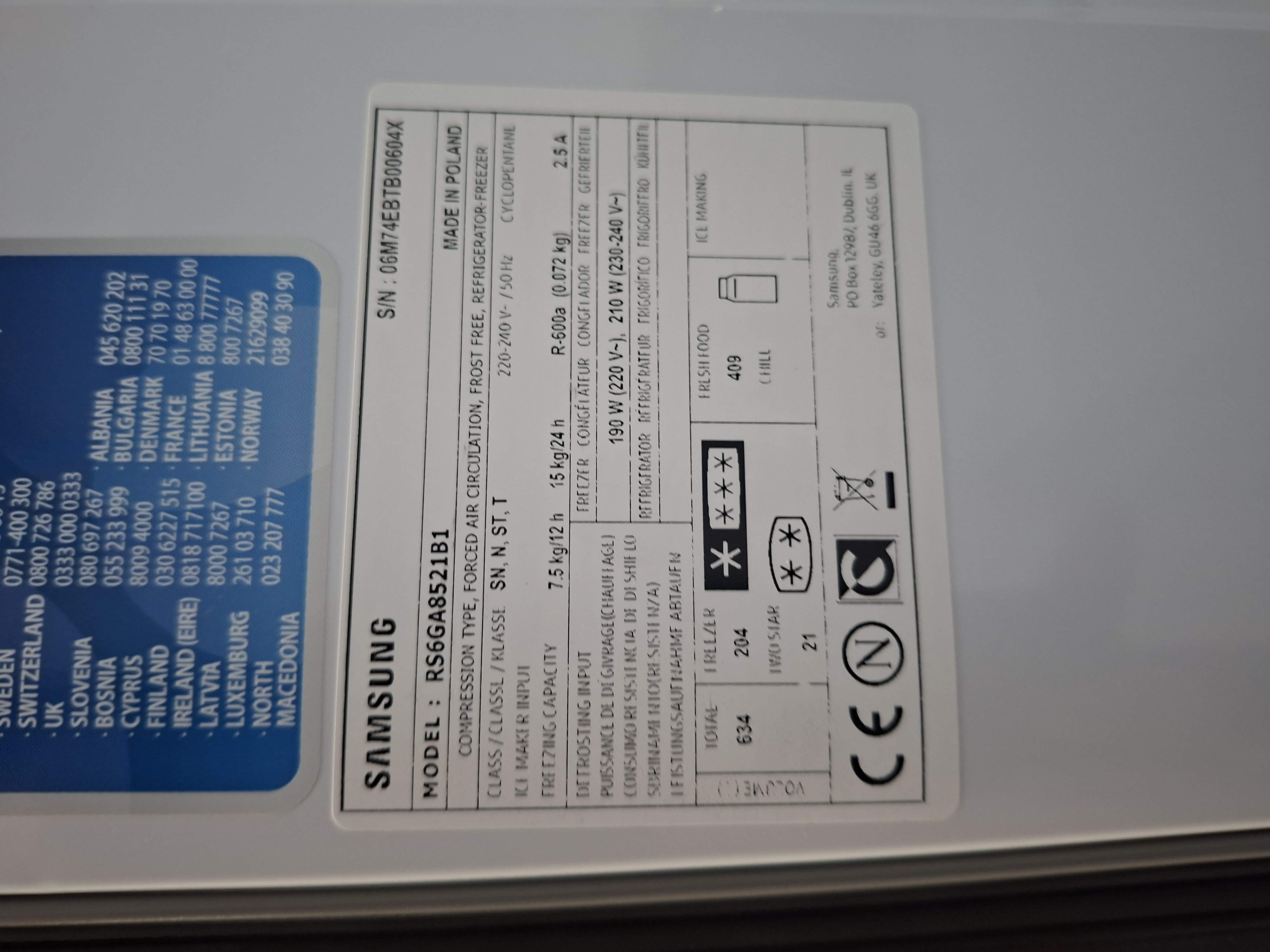 Frižider Samsung RS6GA8521B1/EG , Side by Side