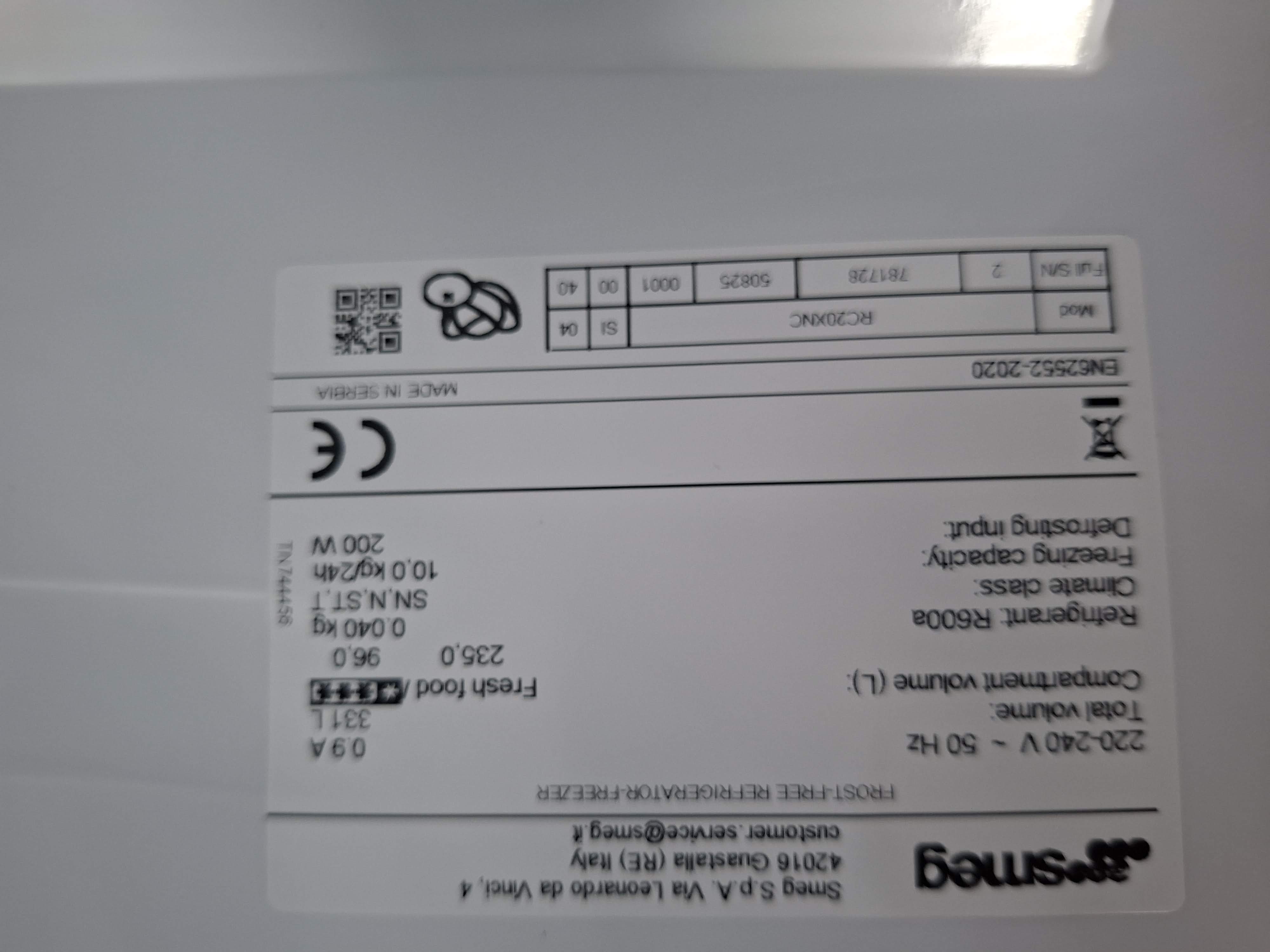 Frižider Smeg RC20XNC, 200cm