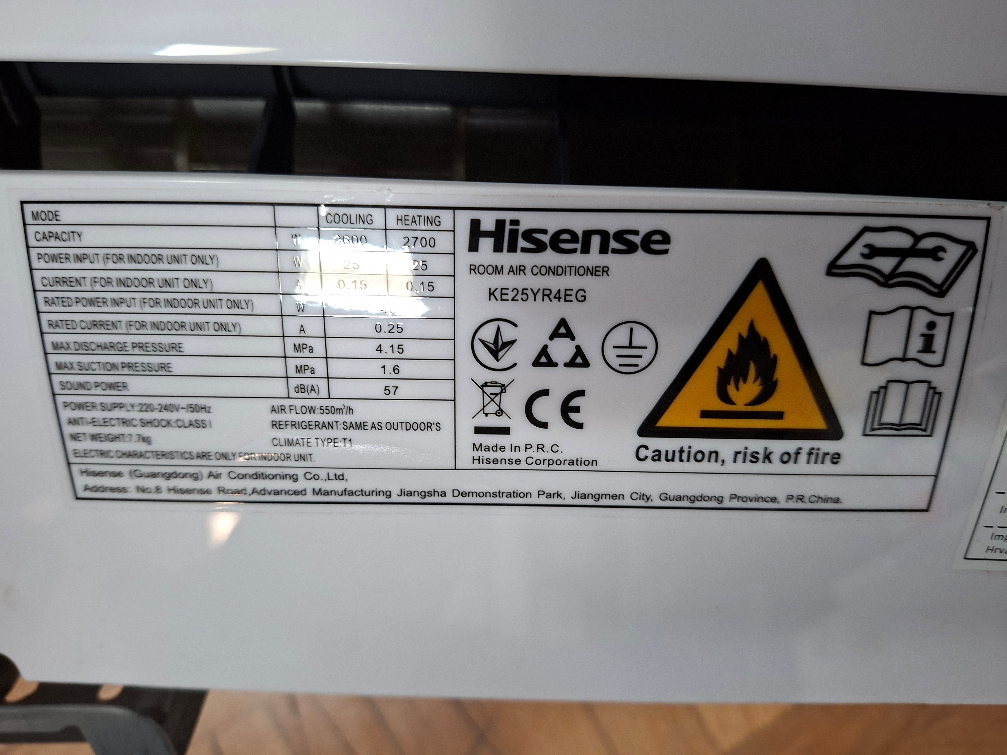 Klima Hisense Hi-Comfort 9K - KE25YR4E , 9000 btu
