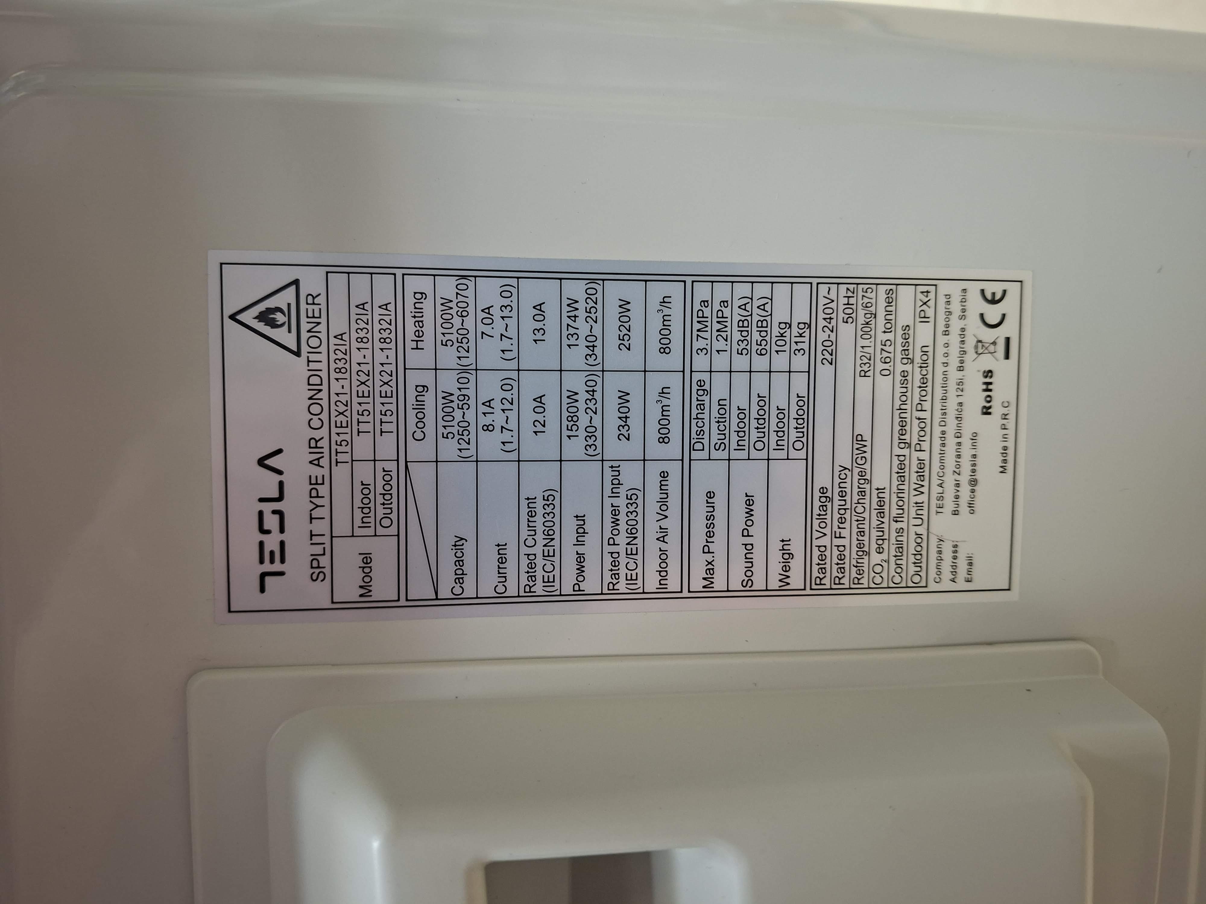 Klima Uredjaj Tesla TT51EX21-1832IA , Inverter
