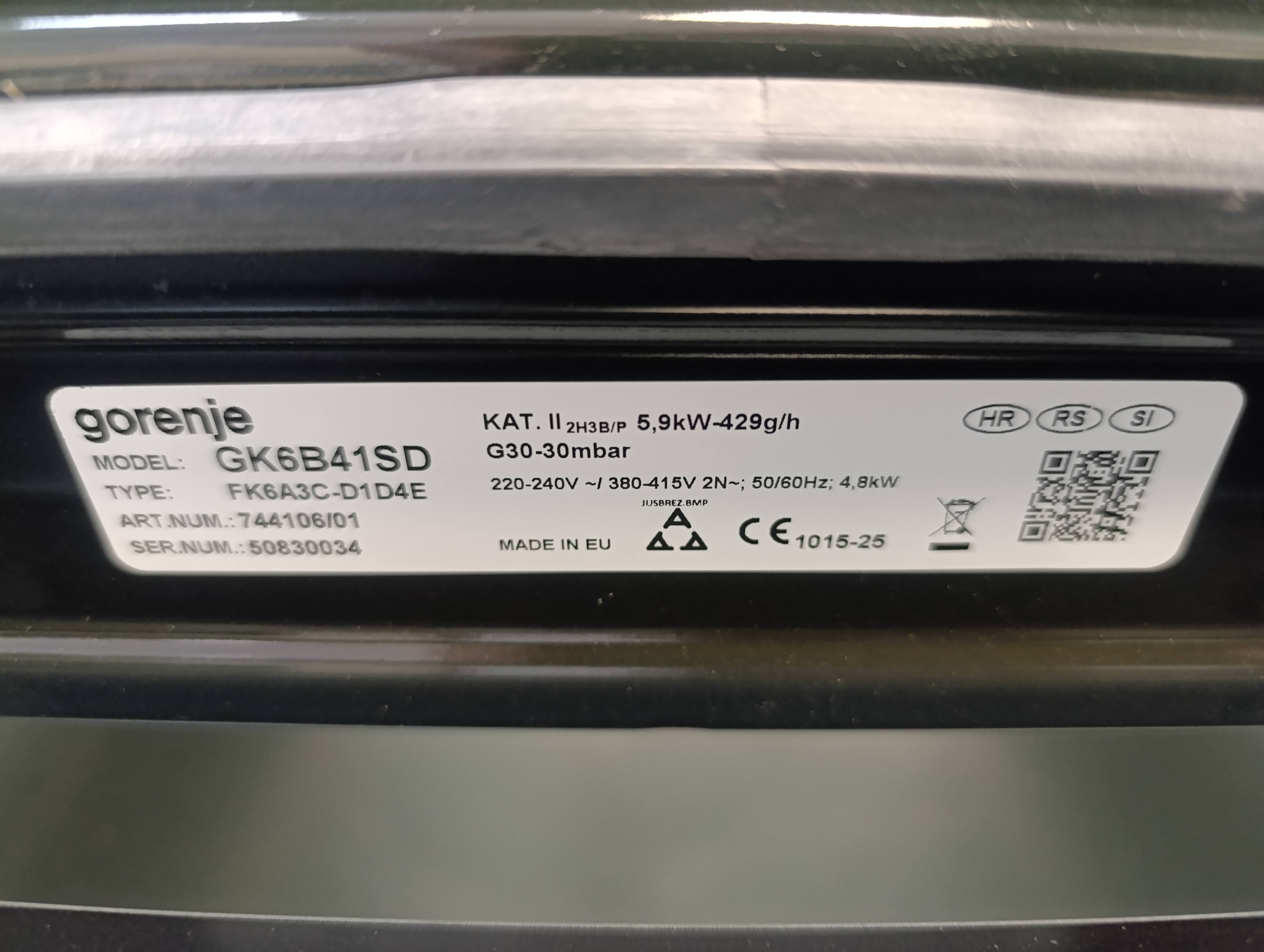 Kombinovani Šporet Gorenje GK 6B41 SD , 60cm.