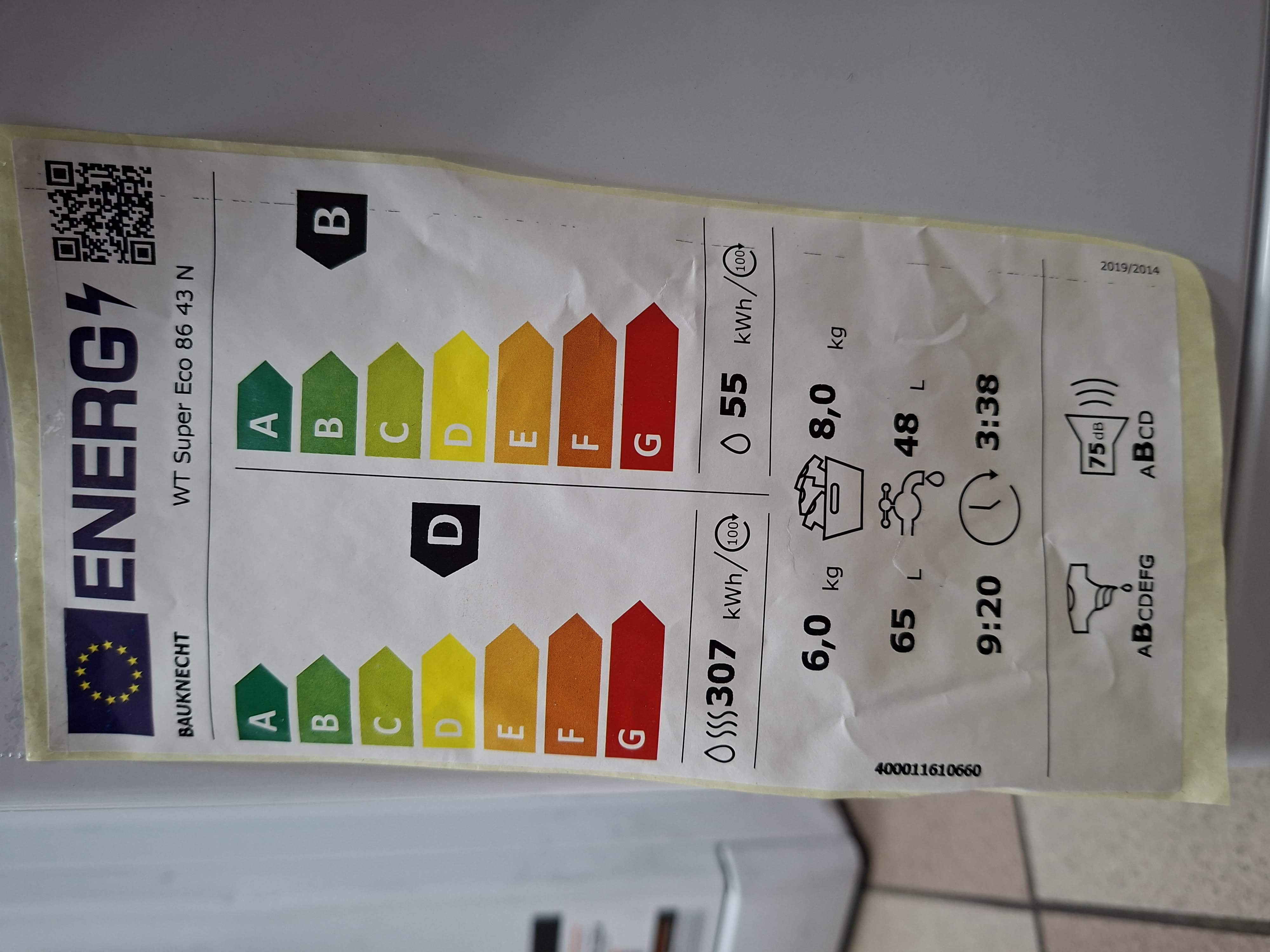Mašina za pranje i sušenje Bauknecht WT Super Eco 86 43 N , 8+6 kg.