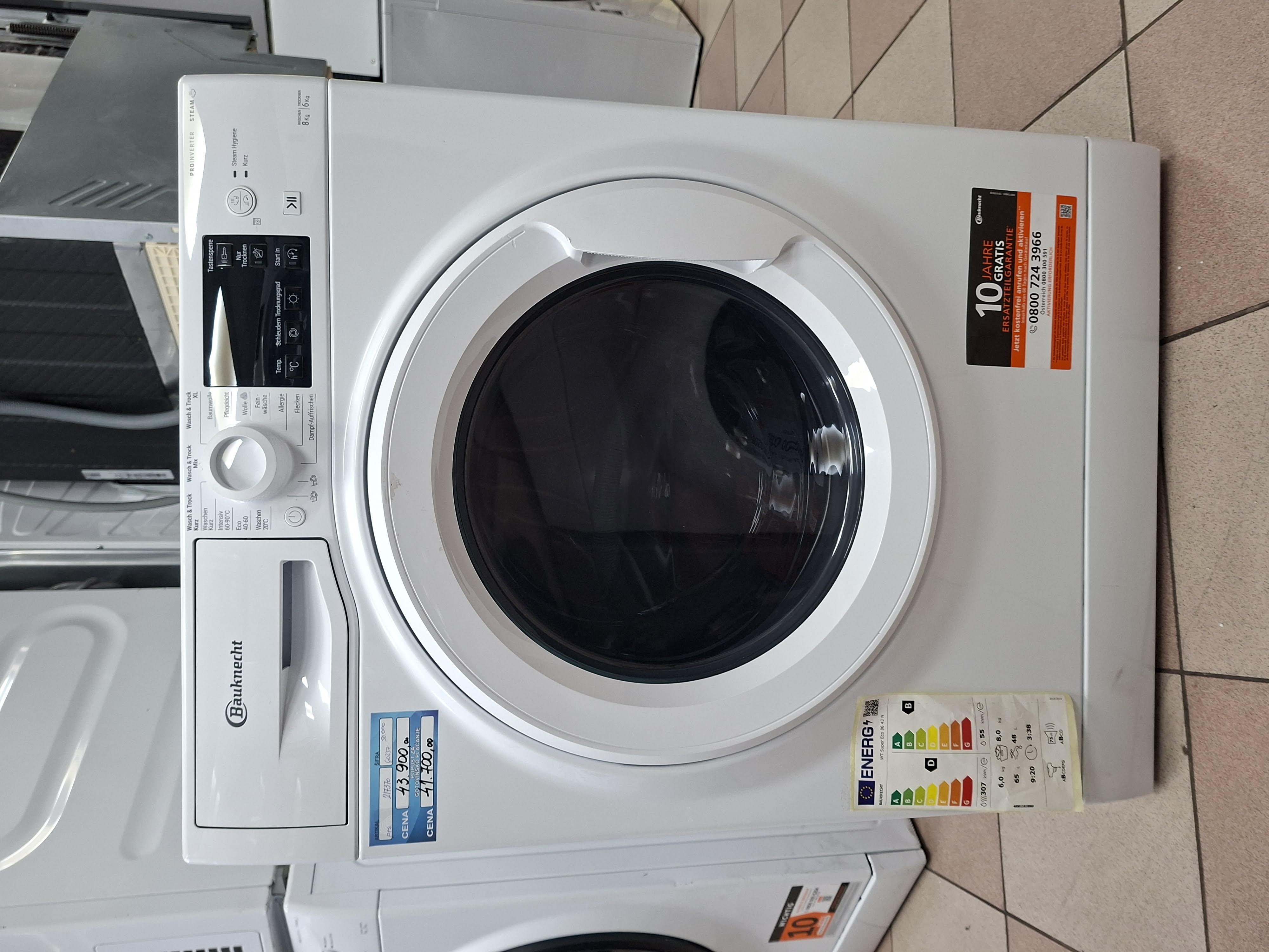 Mašina za pranje i sušenje Bauknecht WT Super Eco 86 43 N , 8+6 kg.