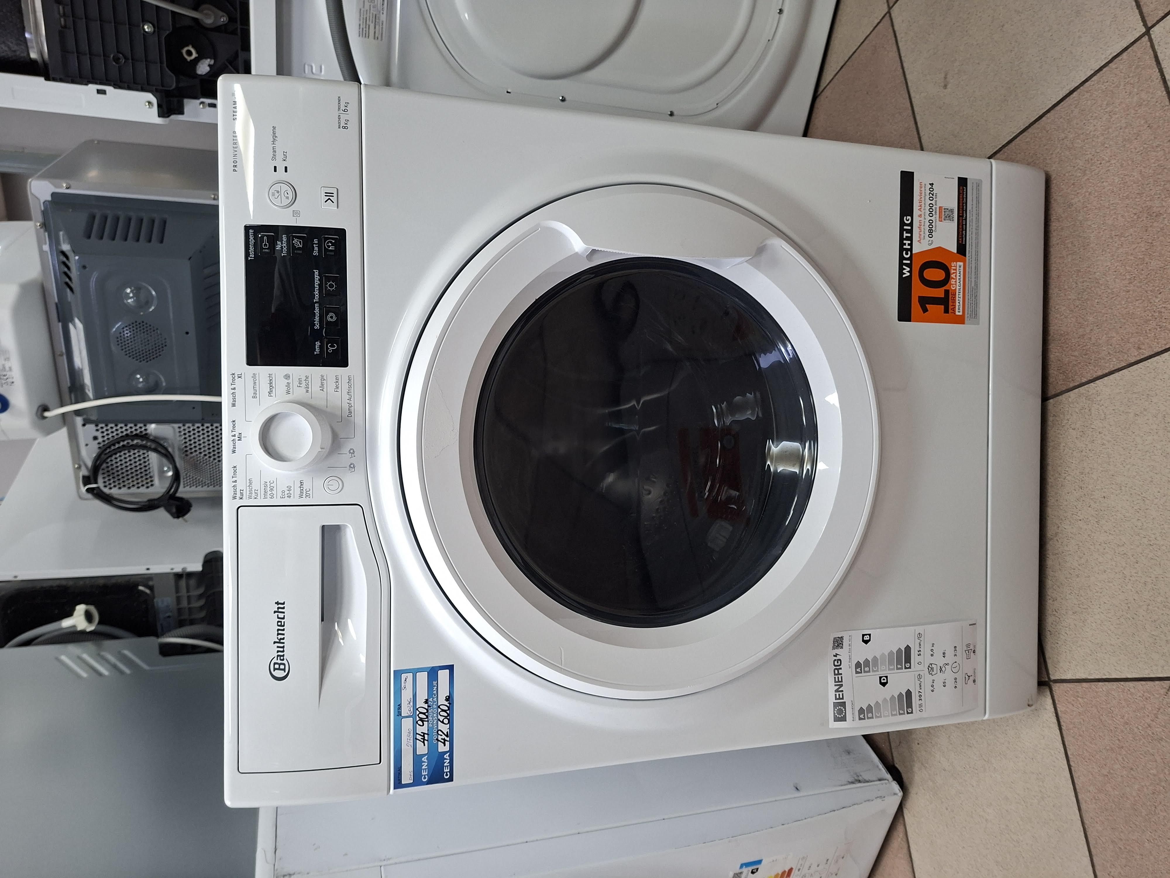 Mašina za pranje i sušenje Bauknecht WT Super Eco 86 43 N , 8+6 kg.