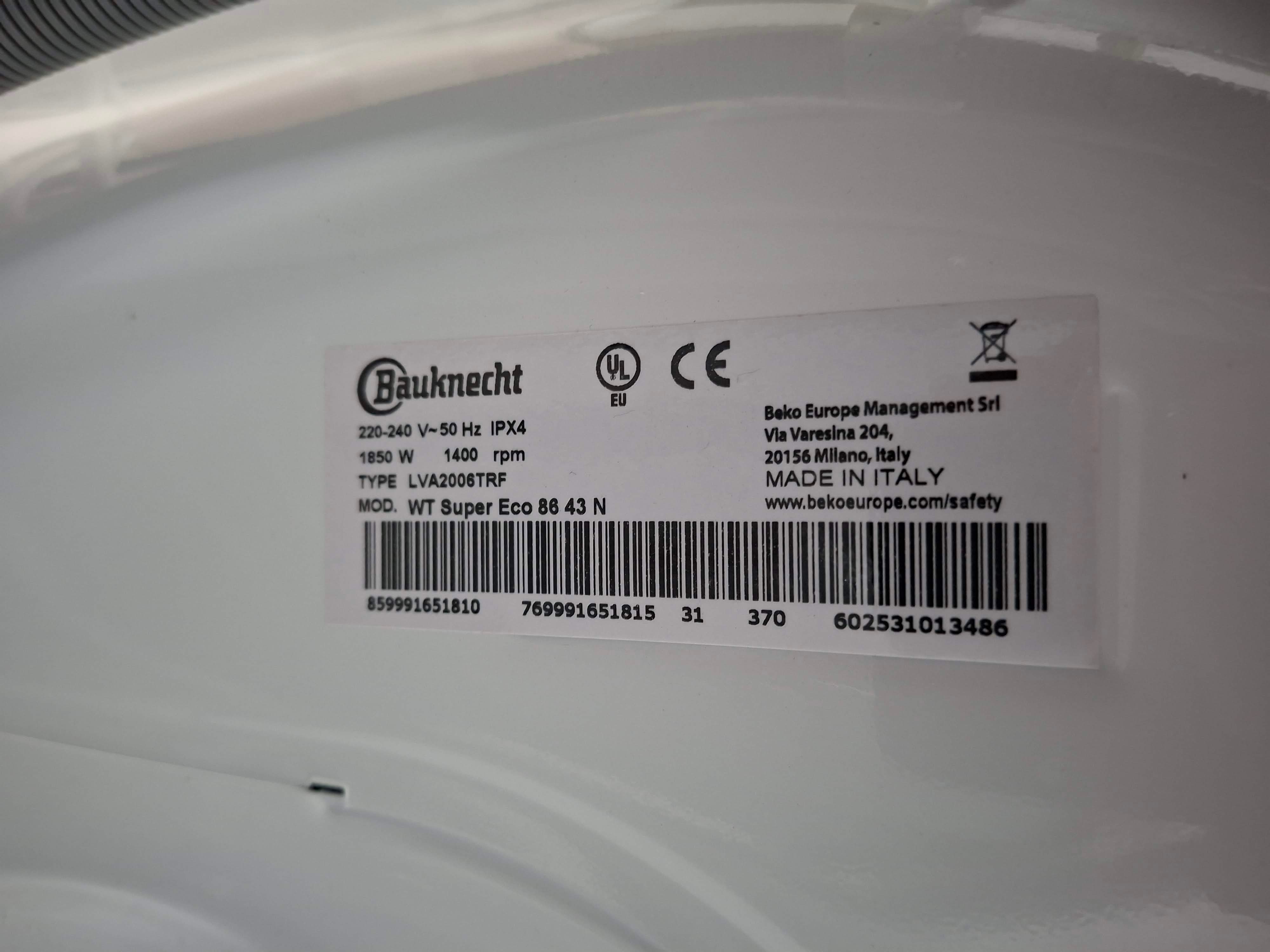 Mašina za pranje i sušenje Bauknecht WT Super Eco 86 43 N , 8+6 kg.