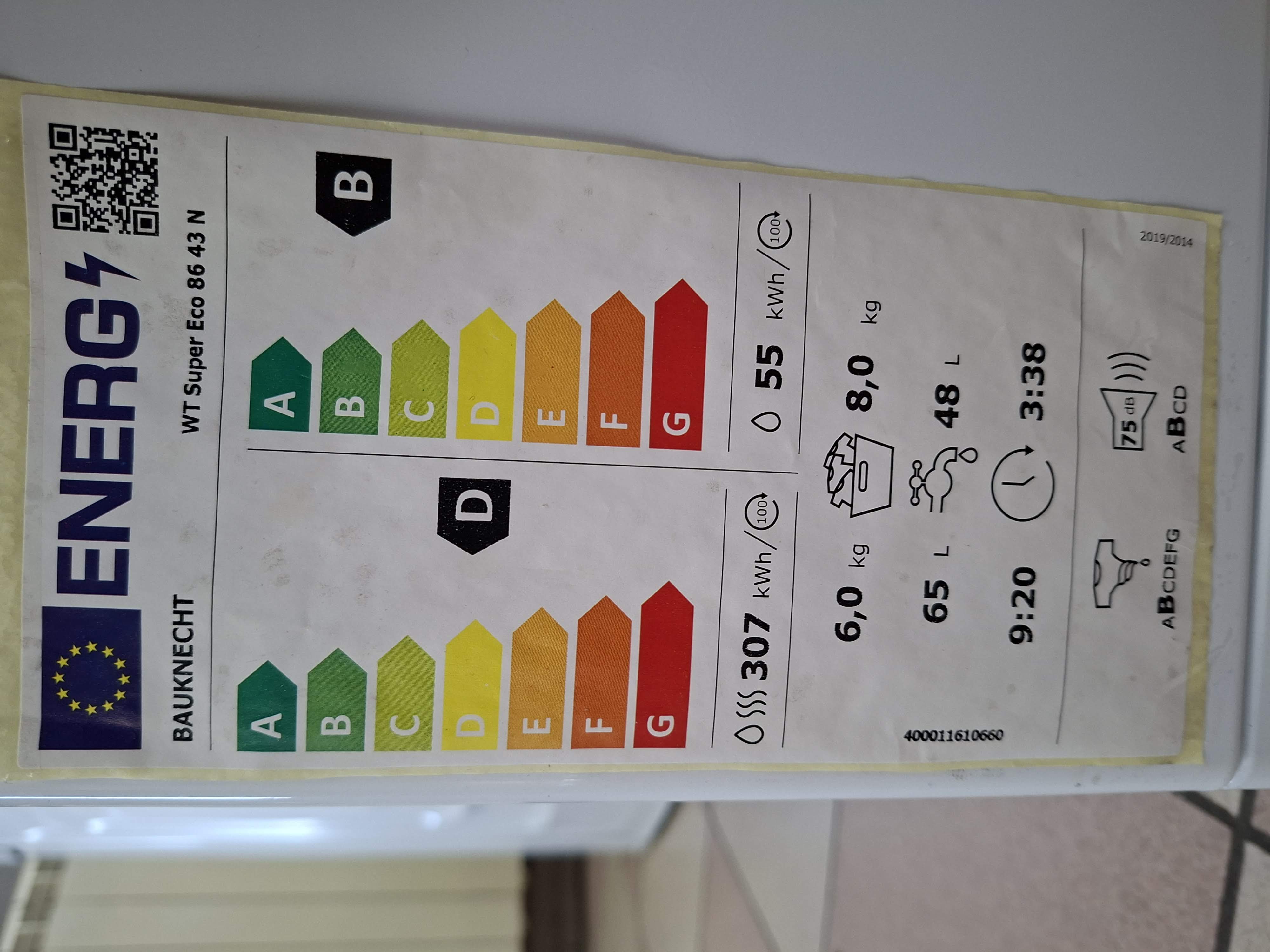Mašina za pranje i sušenje Bauknecht WT Super Eco 86 43 N , 8+6 kg.