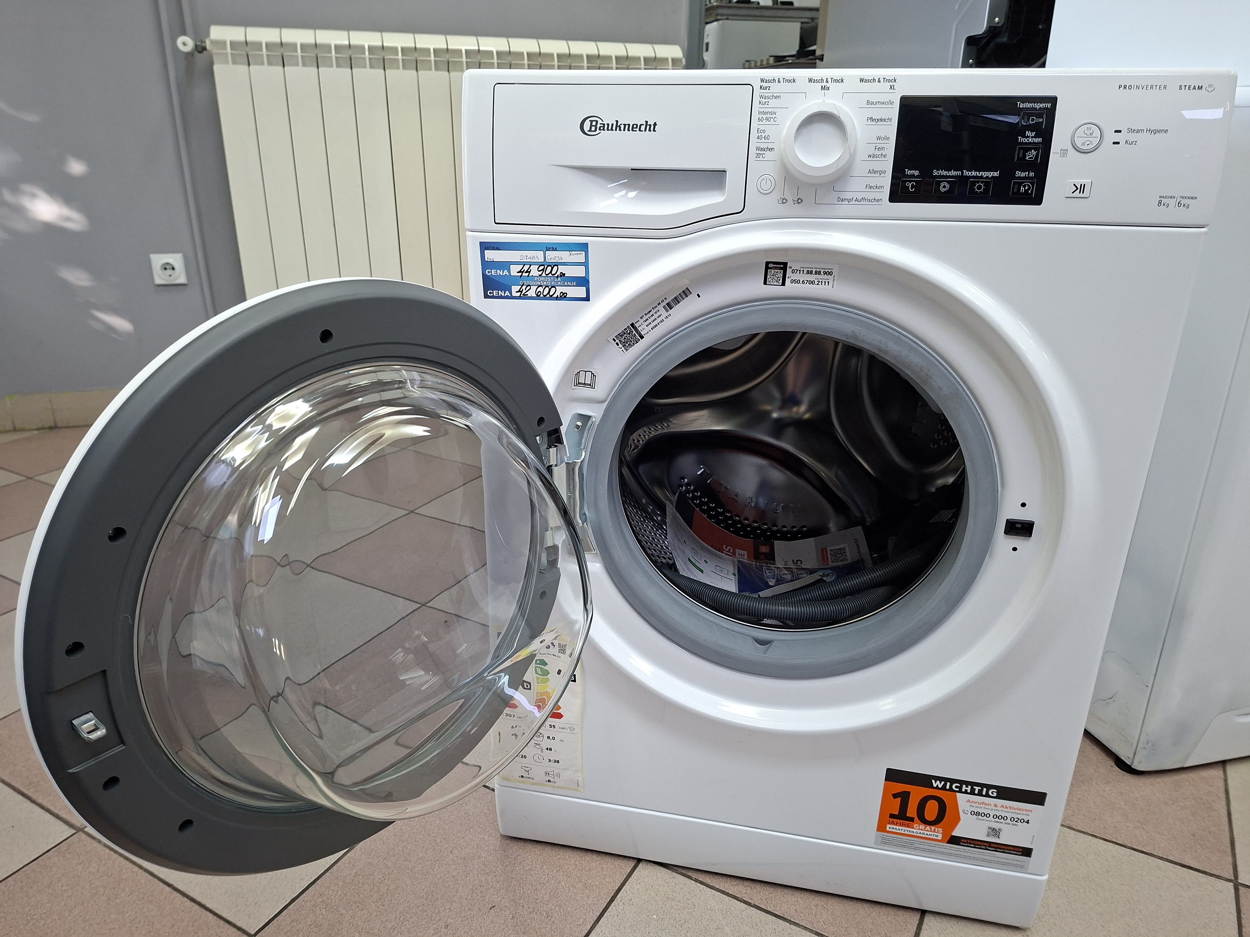 Mašina za pranje i sušenje Bauknecht WT Super Eco 86 43 N , 8+6 kg.