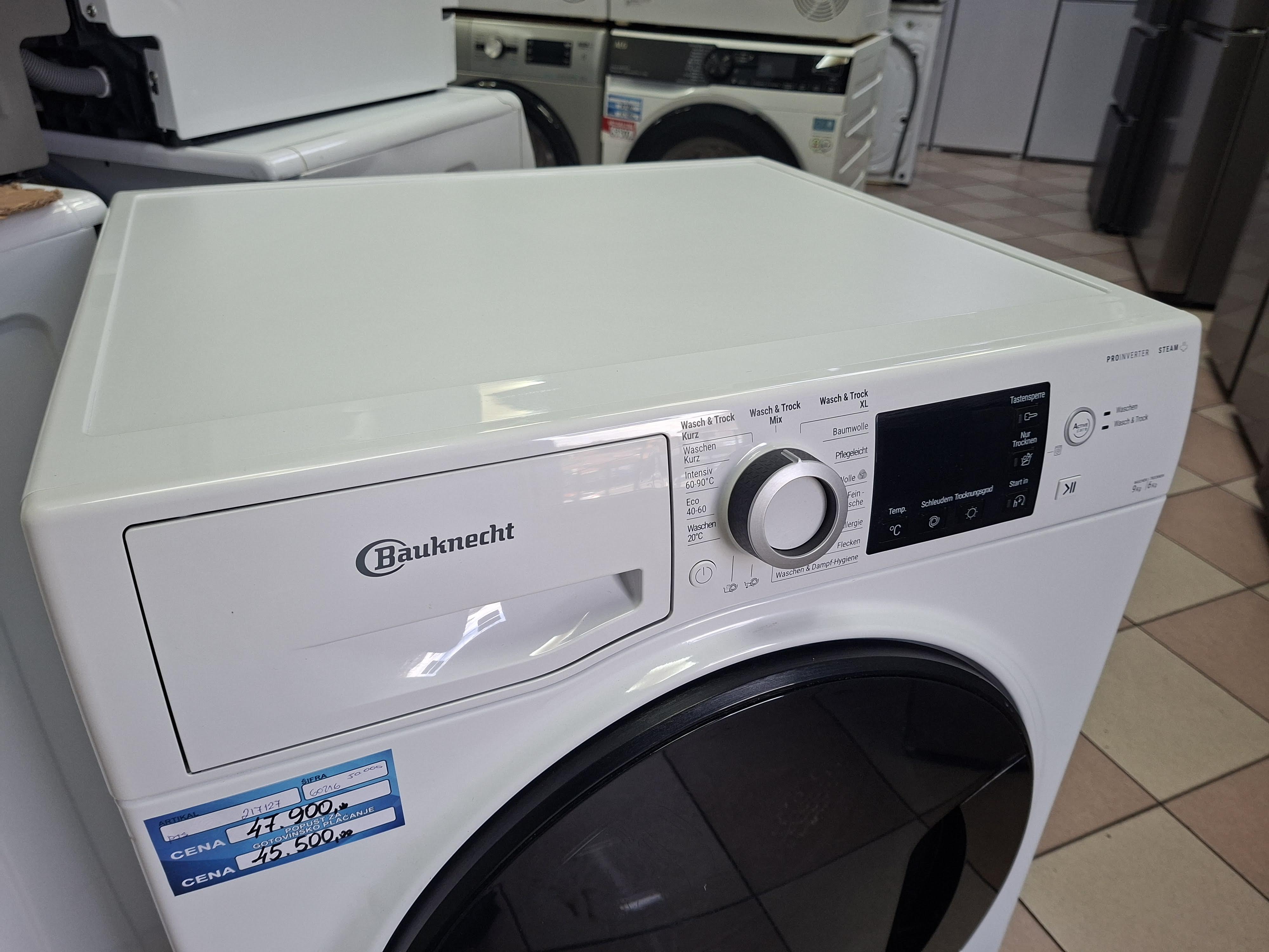 Mašina za pranje i sušenje Bauknecht WT Super Eco 9614 C , 9+6 kg.