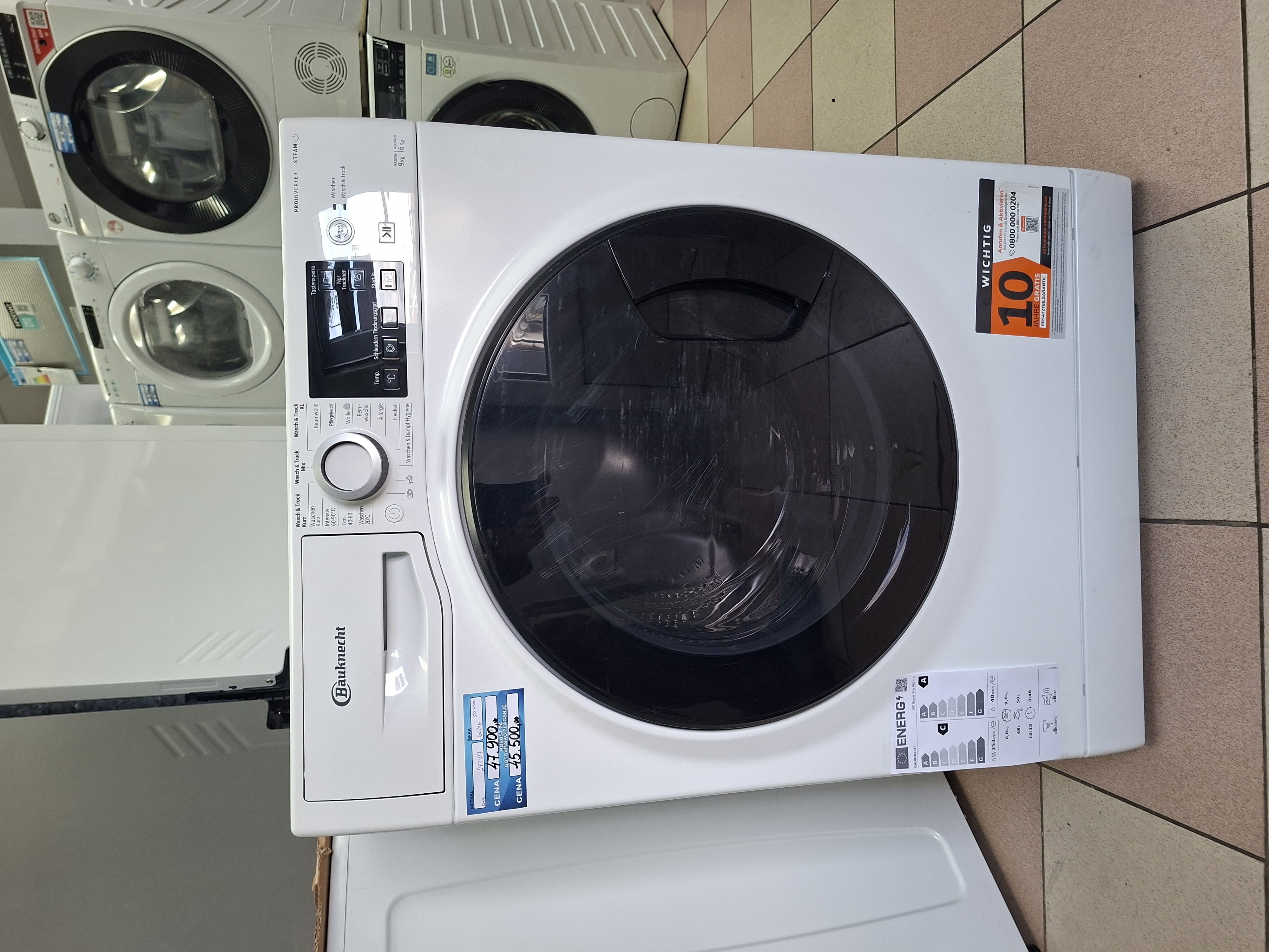Mašina za pranje i sušenje Bauknecht WT Super Eco 9614 C , 9+6 kg.