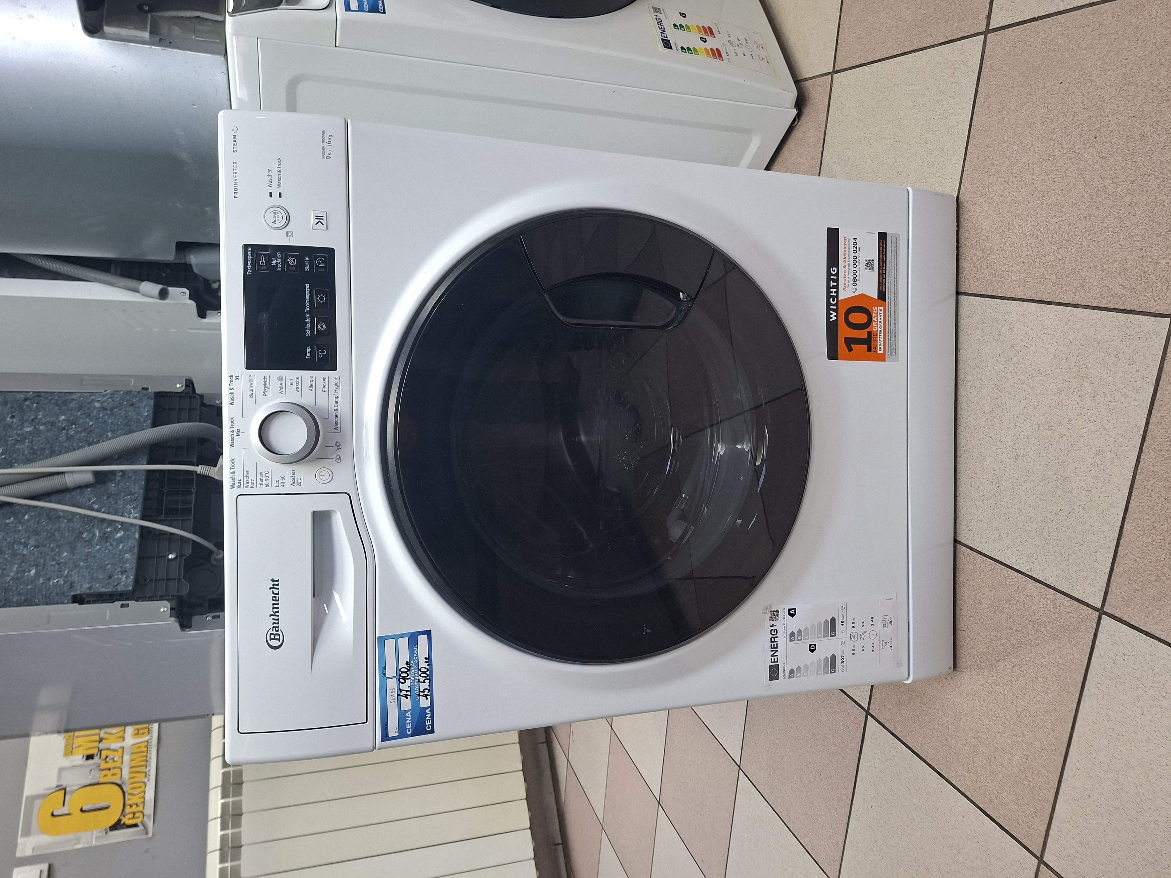 Mašina za pranje i sušenje Bauknecht WT Super Eco 96S 41 N, 9+6 kg