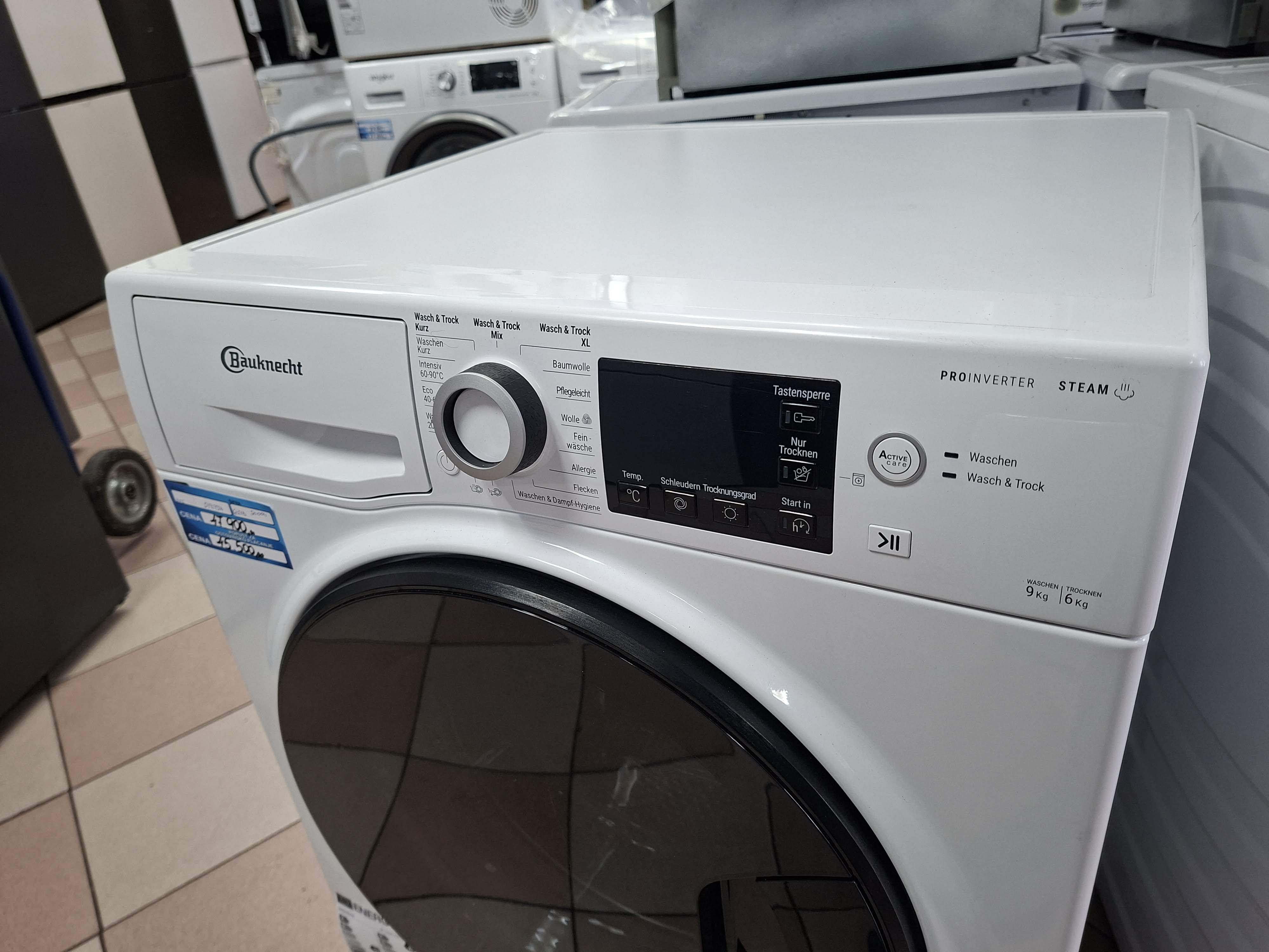 Mašina za pranje i sušenje Bauknecht WT Super Eco 96S 41 N, 9+6 kg