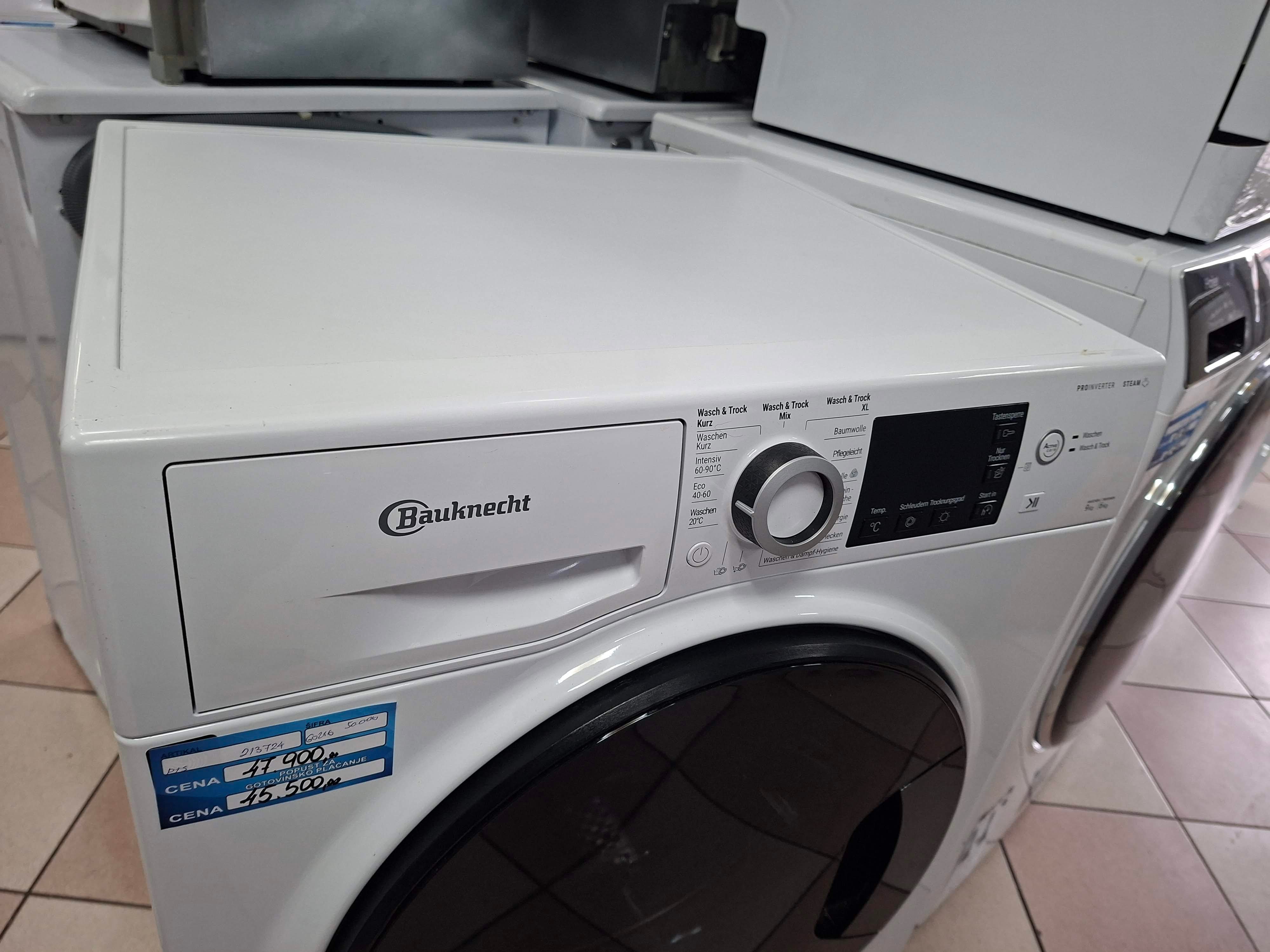 Mašina za pranje i sušenje Bauknecht WT Super Eco 96S 41 N, 9+6 kg