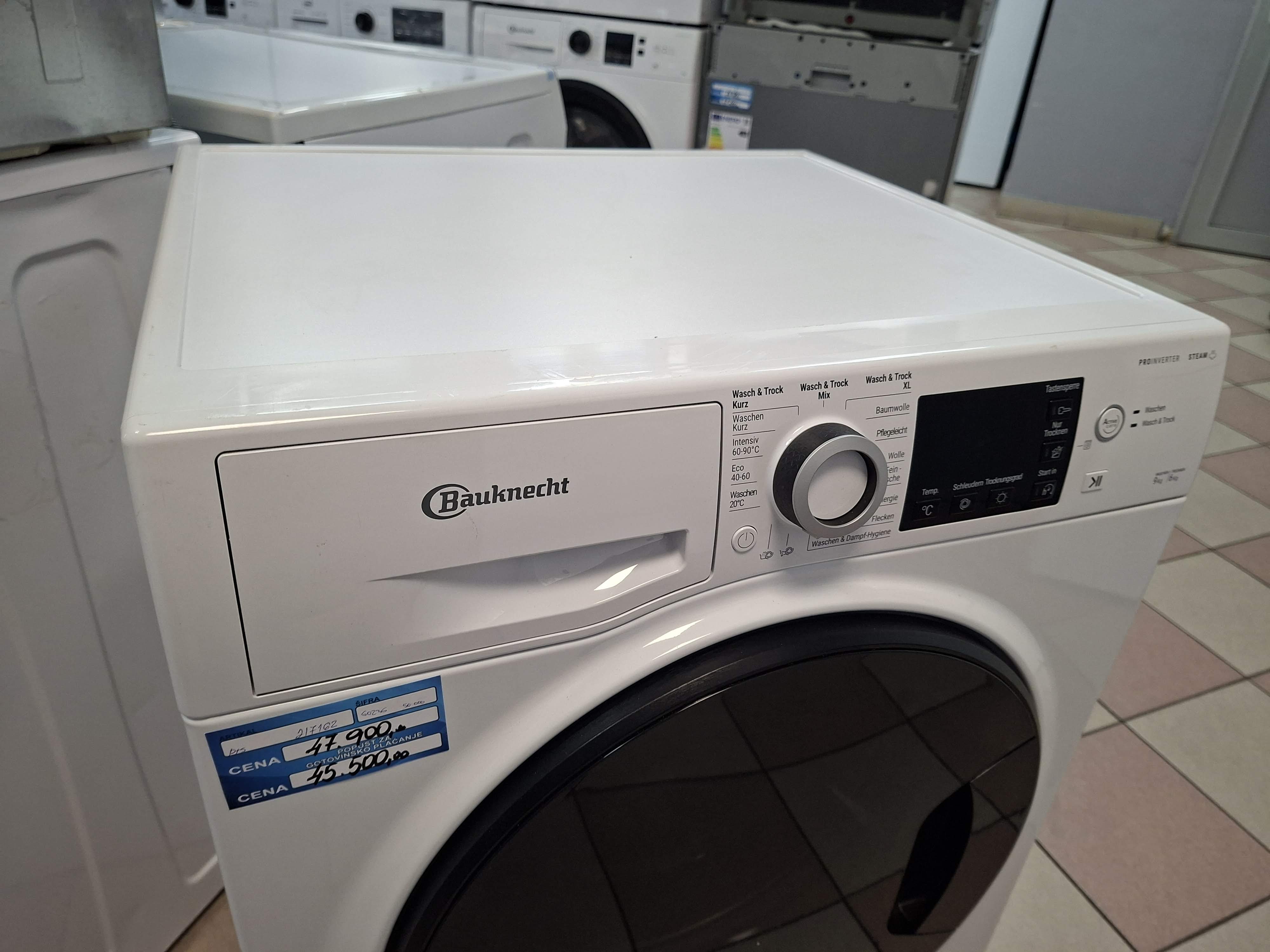 Mašina za pranje i sušenje Bauknecht WT Super Eco 96S 41 N, 9+6 kg