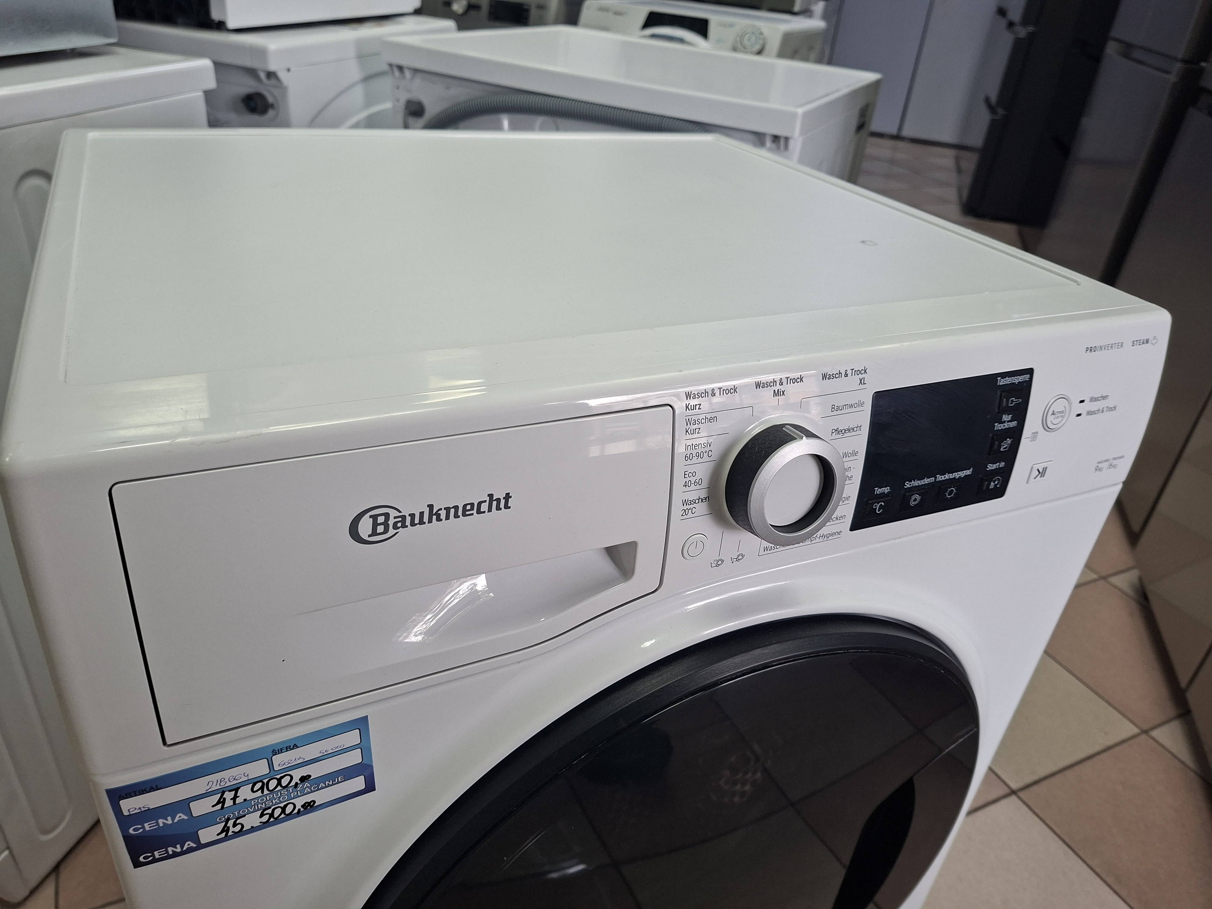 Mašina za pranje i sušenje Bauknecht WT Super Eco 96S 41 N, 9+6 kg