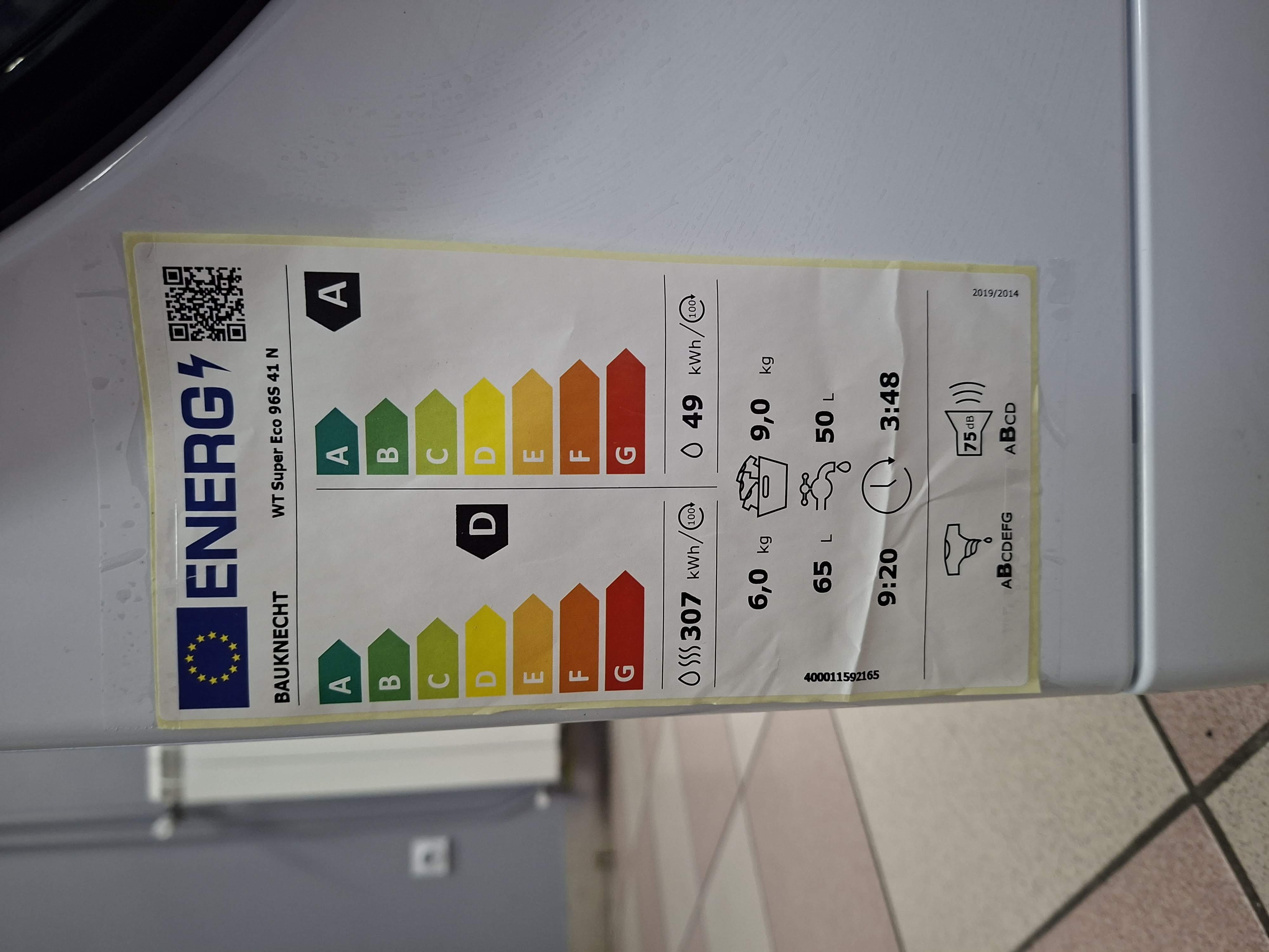 Mašina za pranje i sušenje Bauknecht WT Super Eco 96S 41 N, 9+6 kg