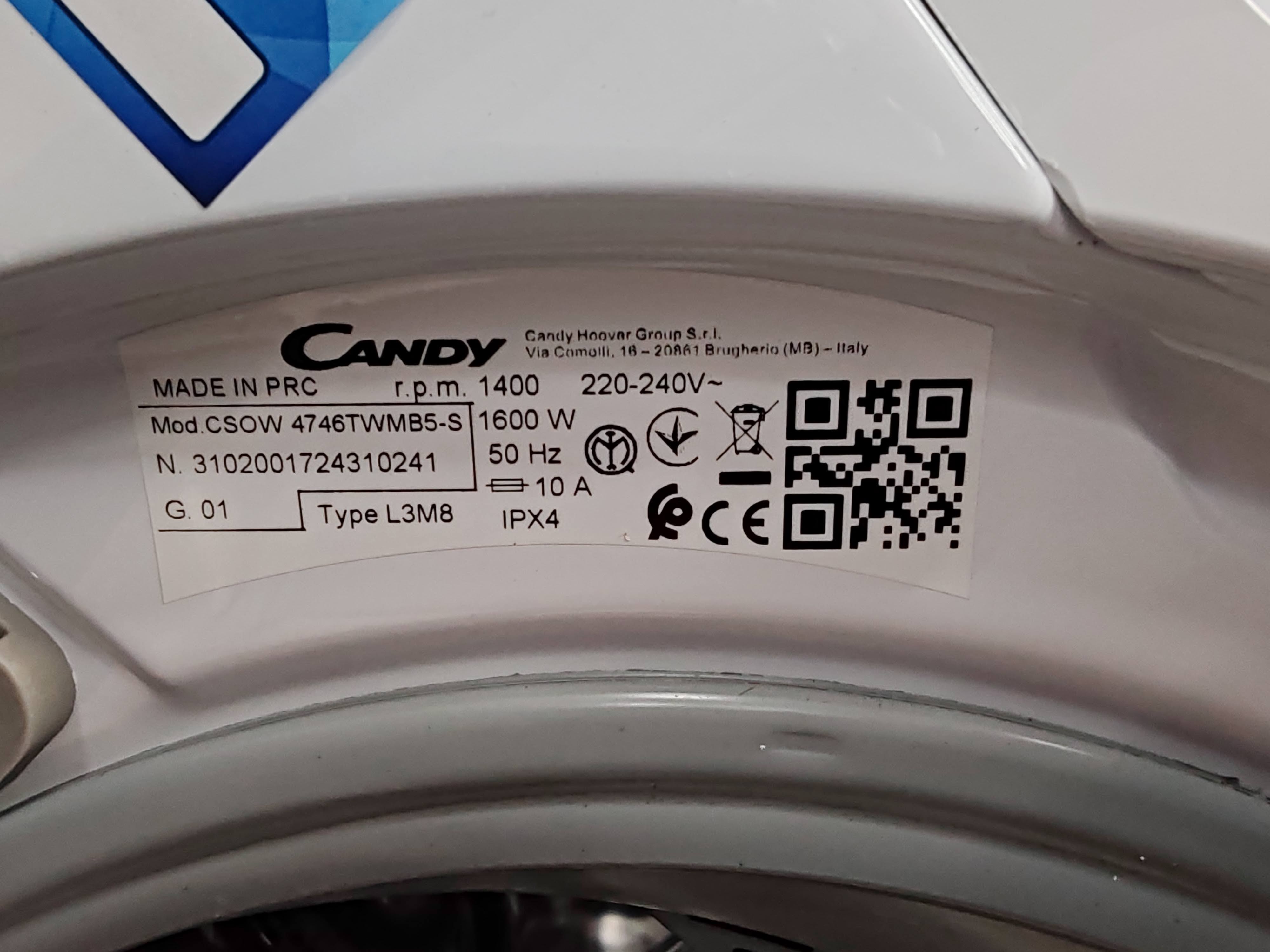 Mašina za pranje i sušenje Candy CSOW 4746TWMB5-S