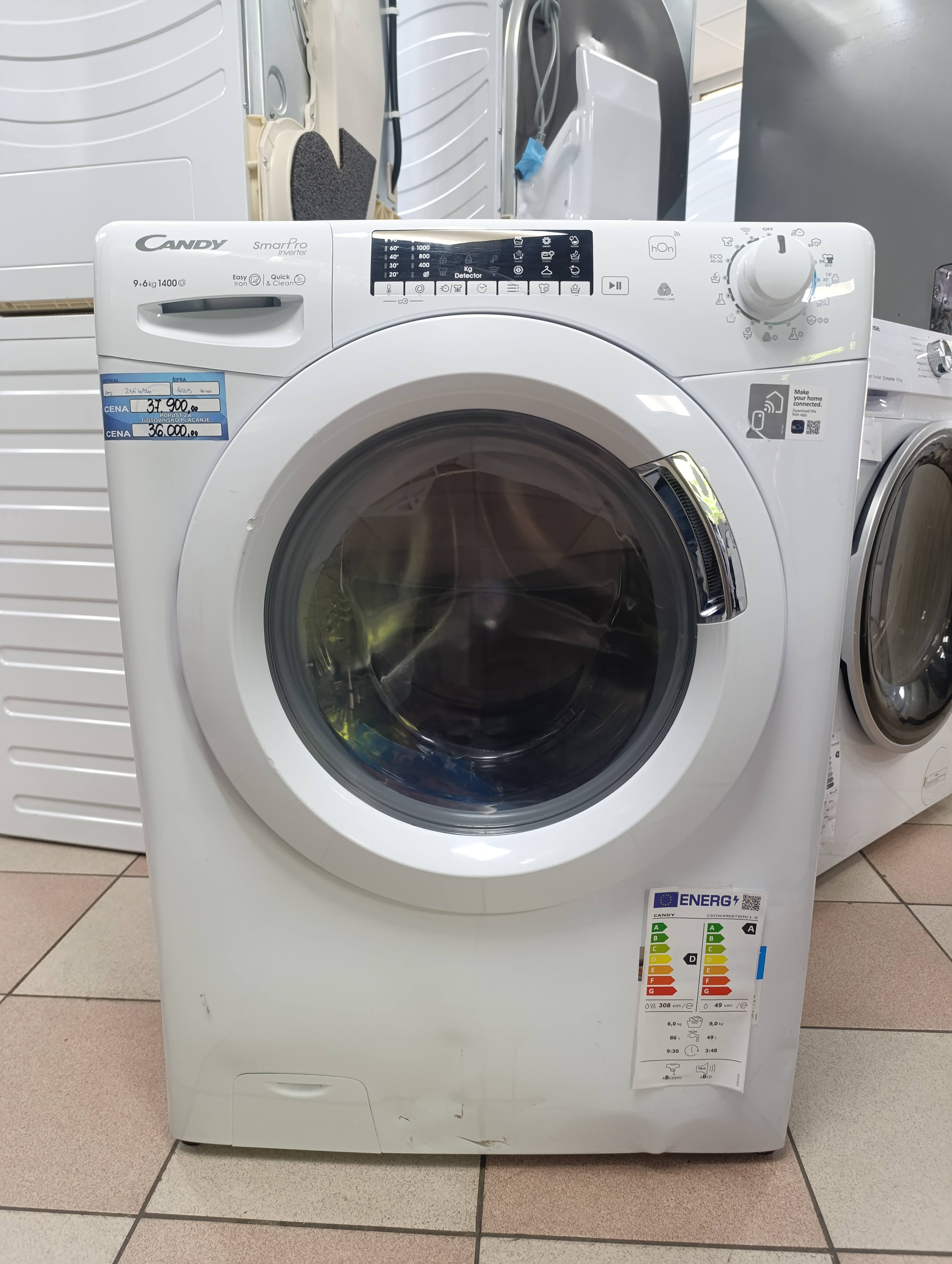 Mašina za pranje i sušenje Candy CSOW4966TWM/1-S