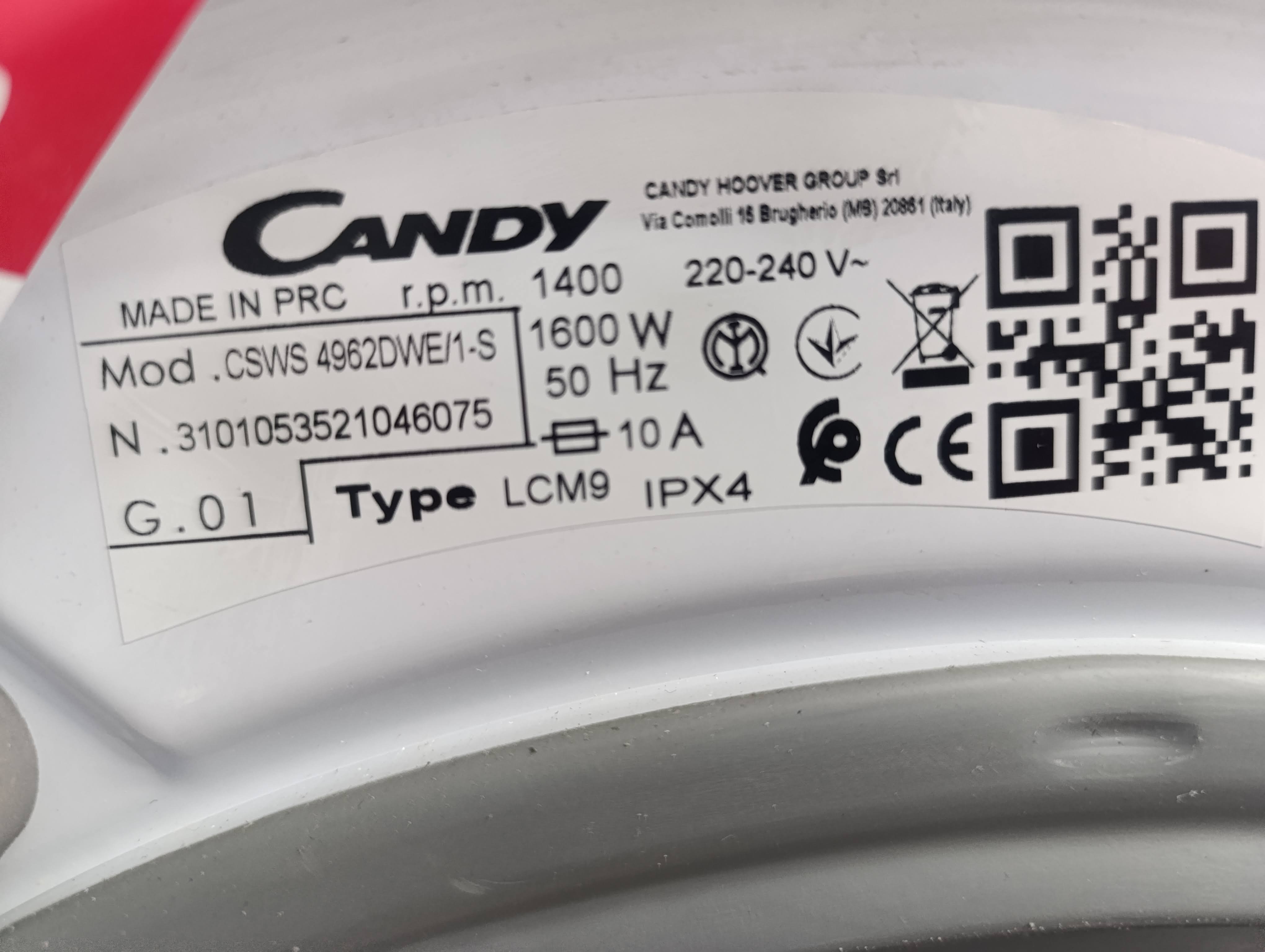 Mašina za pranje i sušenje Candy CSWS 4962DWE/1-S, 9+6 kg