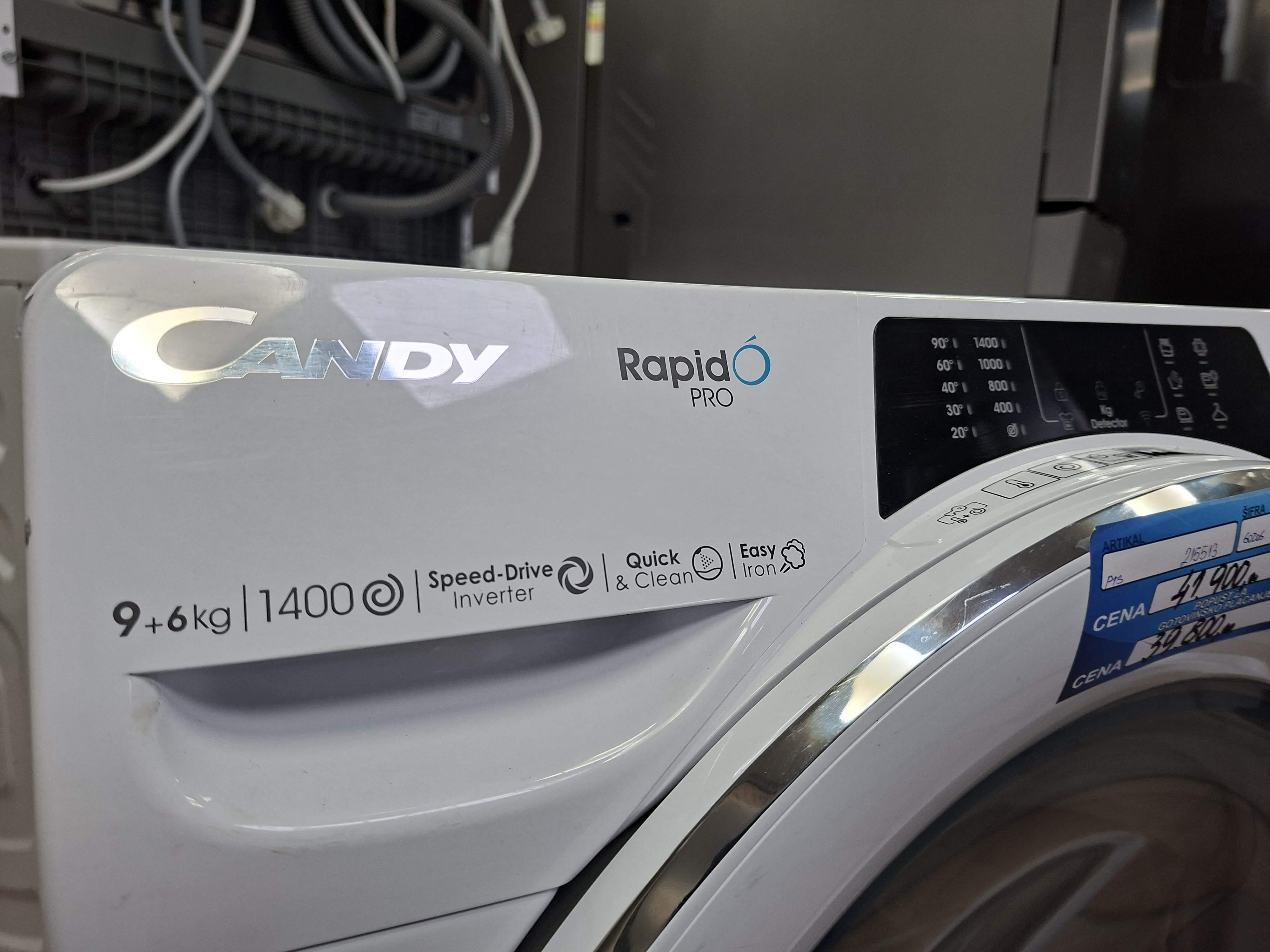 Mašina za pranje i sušenje Candy ROW4964DWMCT/1-S , 9+6 kg.