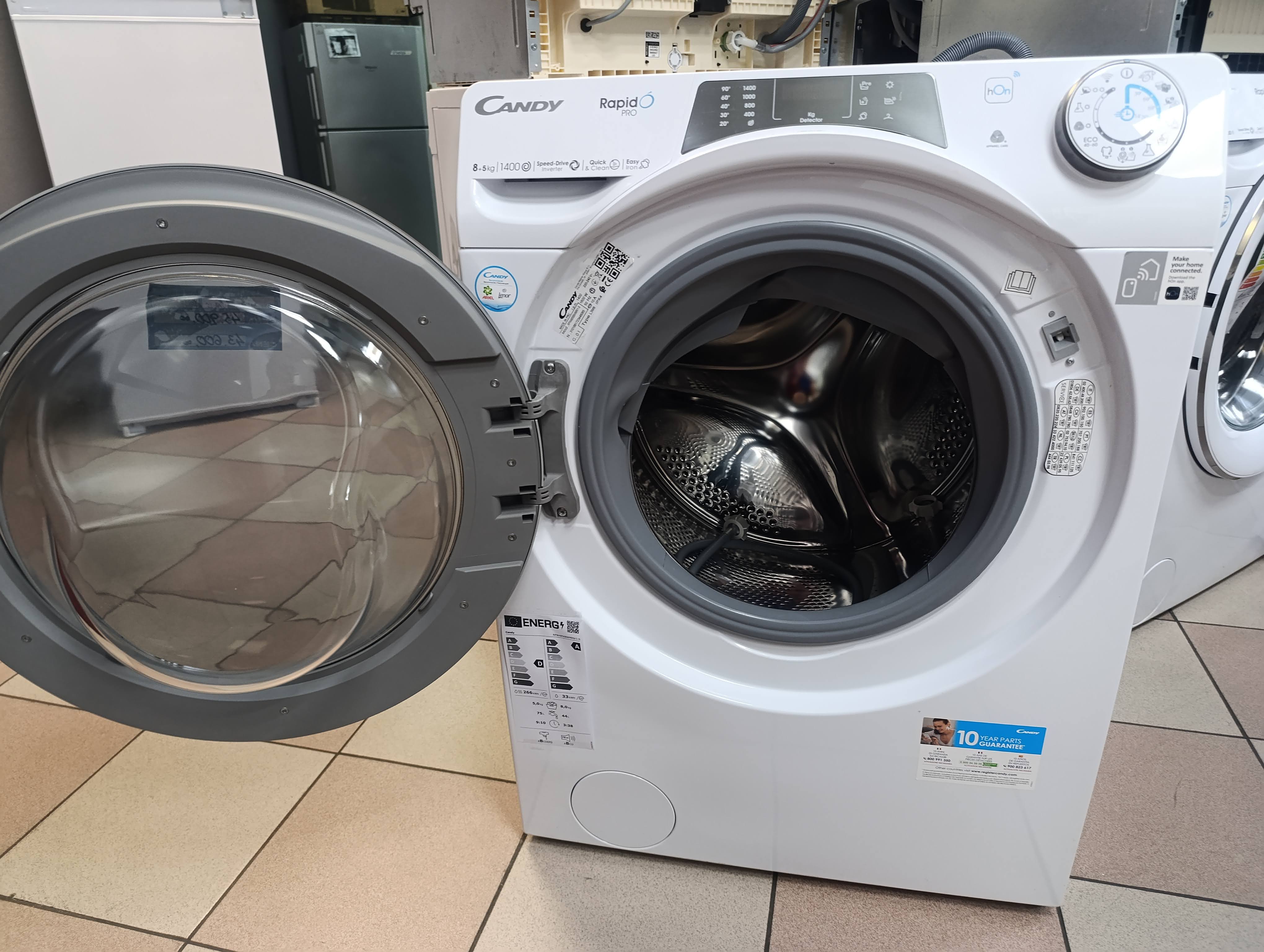 Mašina za pranje i sušenje Candy RPW4856BWMR/1-S, 8+5 kg.