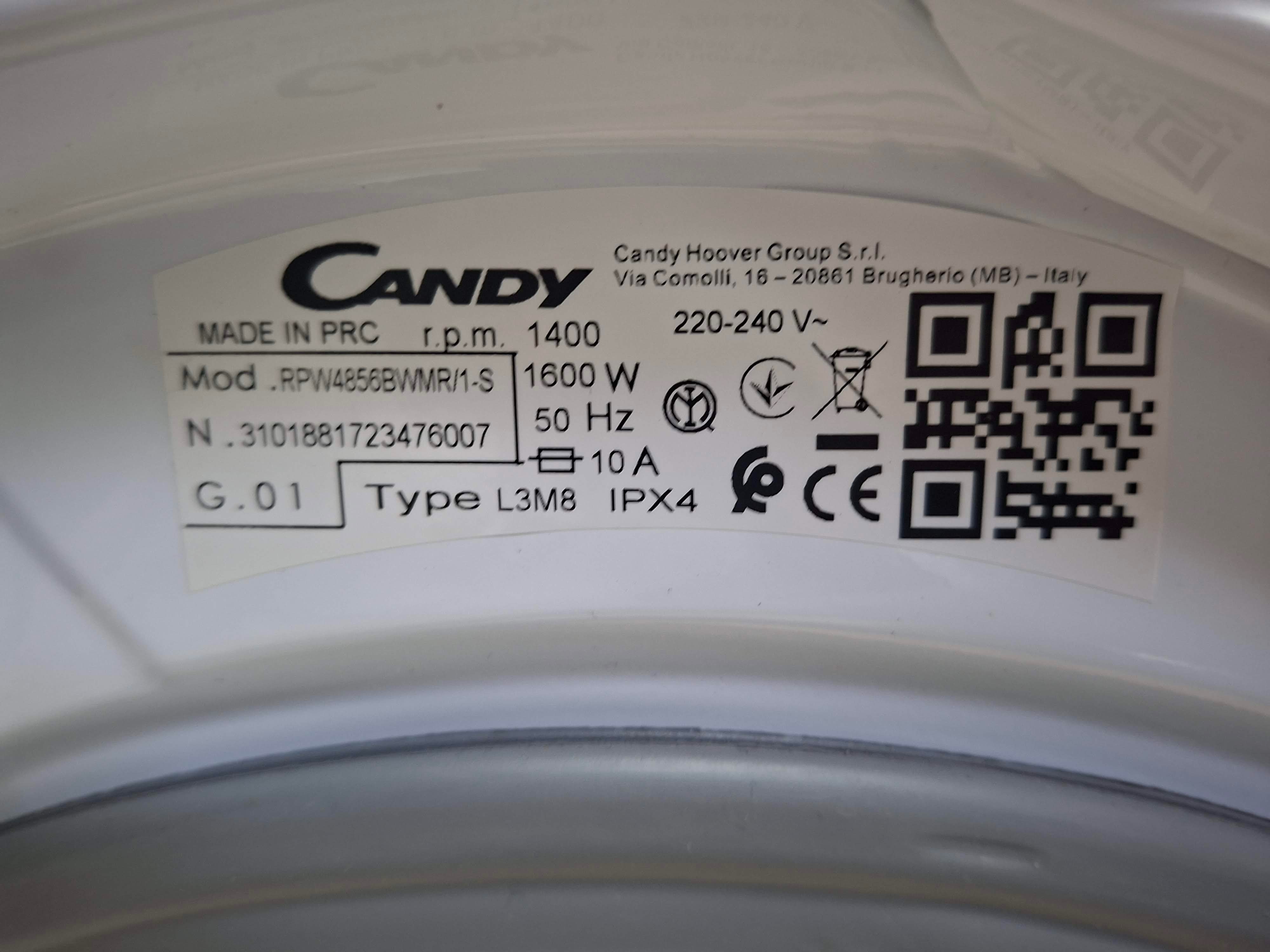 Mašina za pranje i sušenje Candy RPW4856BWMR/1-S, 8+5 kg