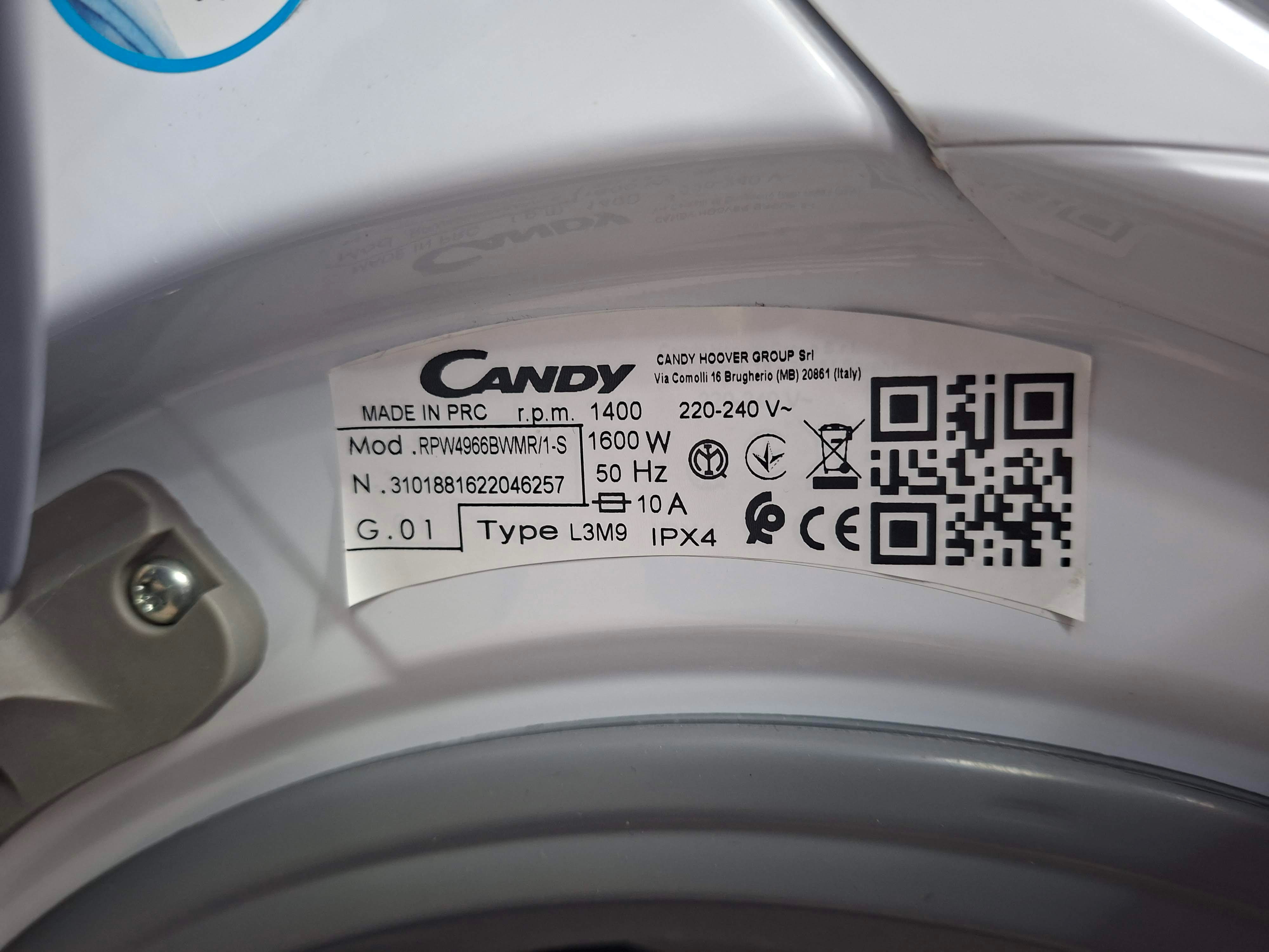 Mašina za pranje i sušenje Candy RPW4966BWMR/1-S (2), 9+6 kg.