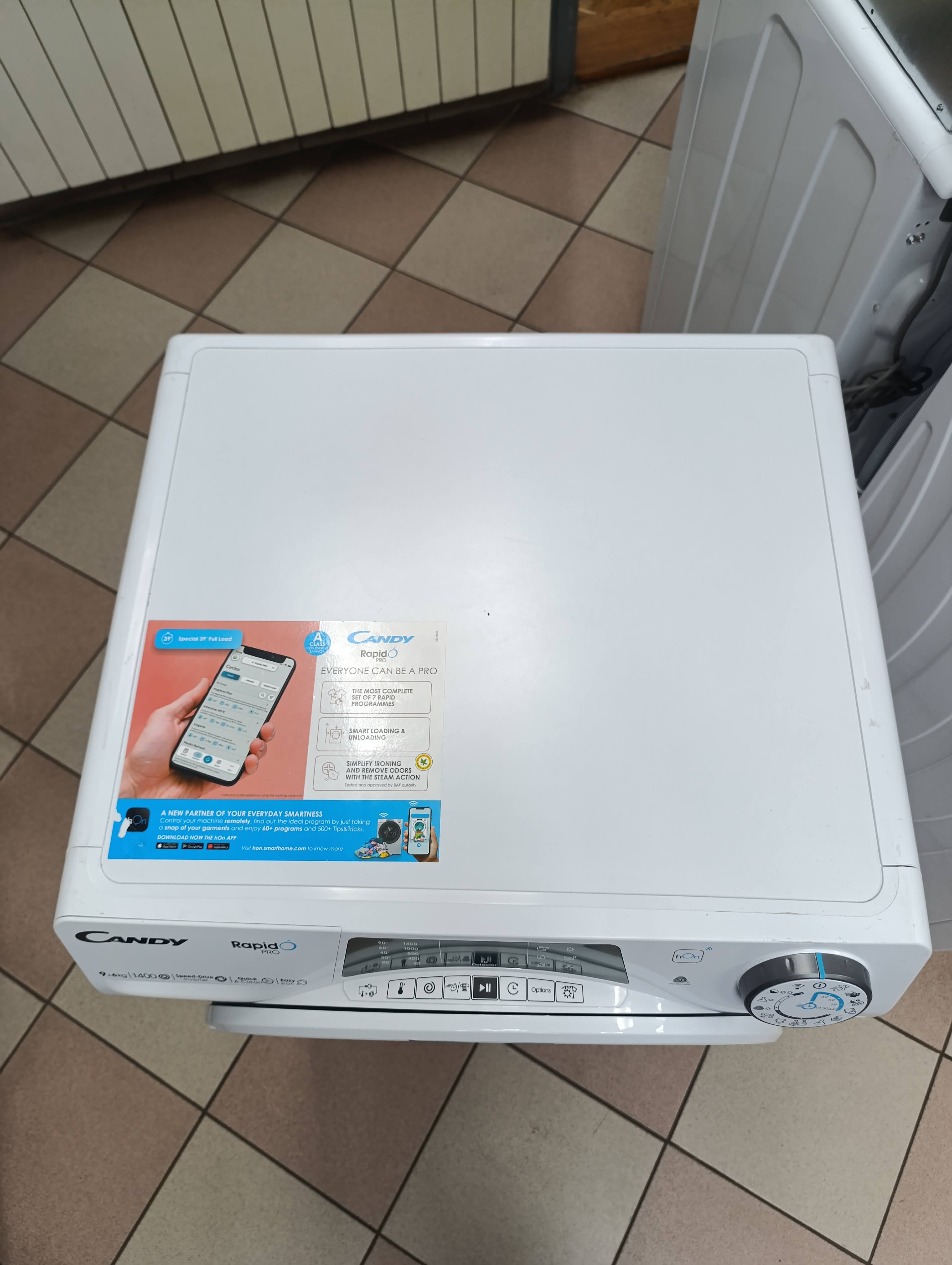 Mašina za pranje i sušenje Candy RPW4966BWMR/1-S, 9+6 kg.
