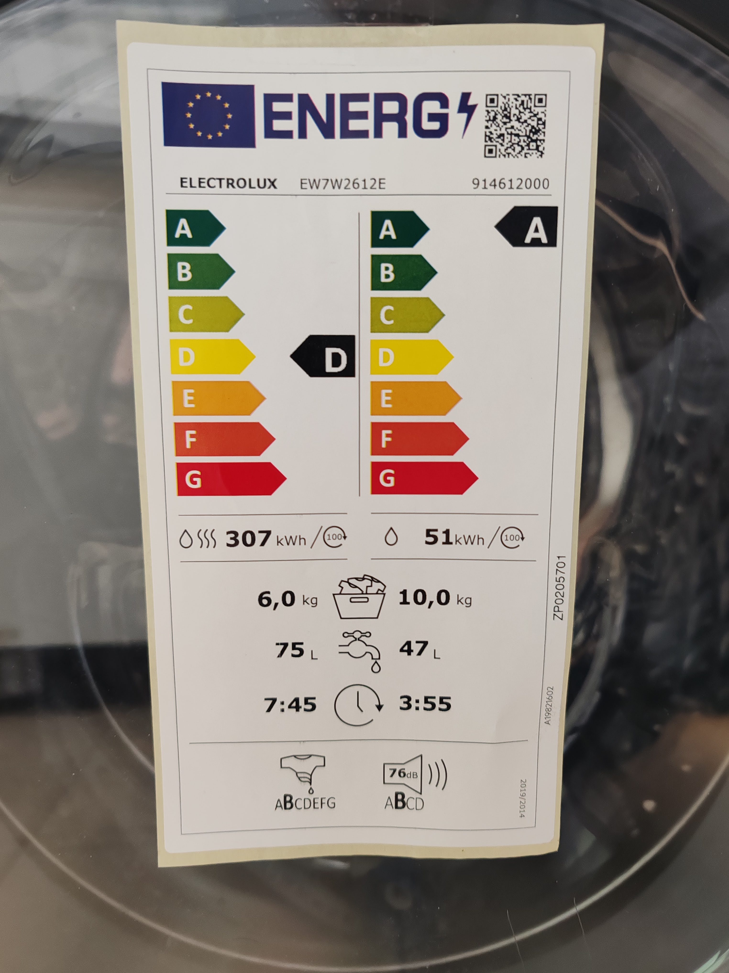 Mašina za pranje i sušenje Electrolux EW7W2612E