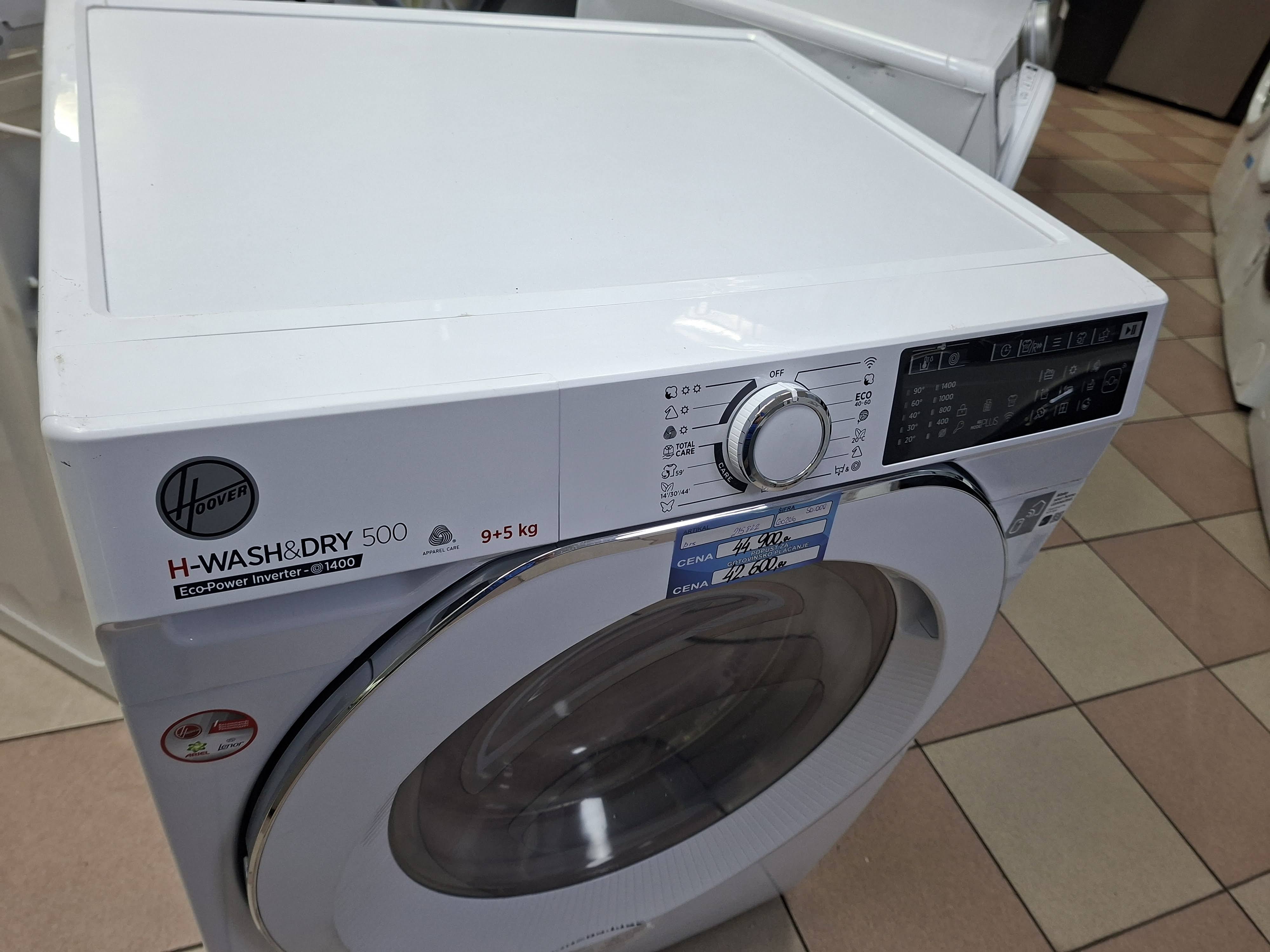 Mašina za pranje i sušenje Hoover HD 495AMC/1-S , 9+5 kg.