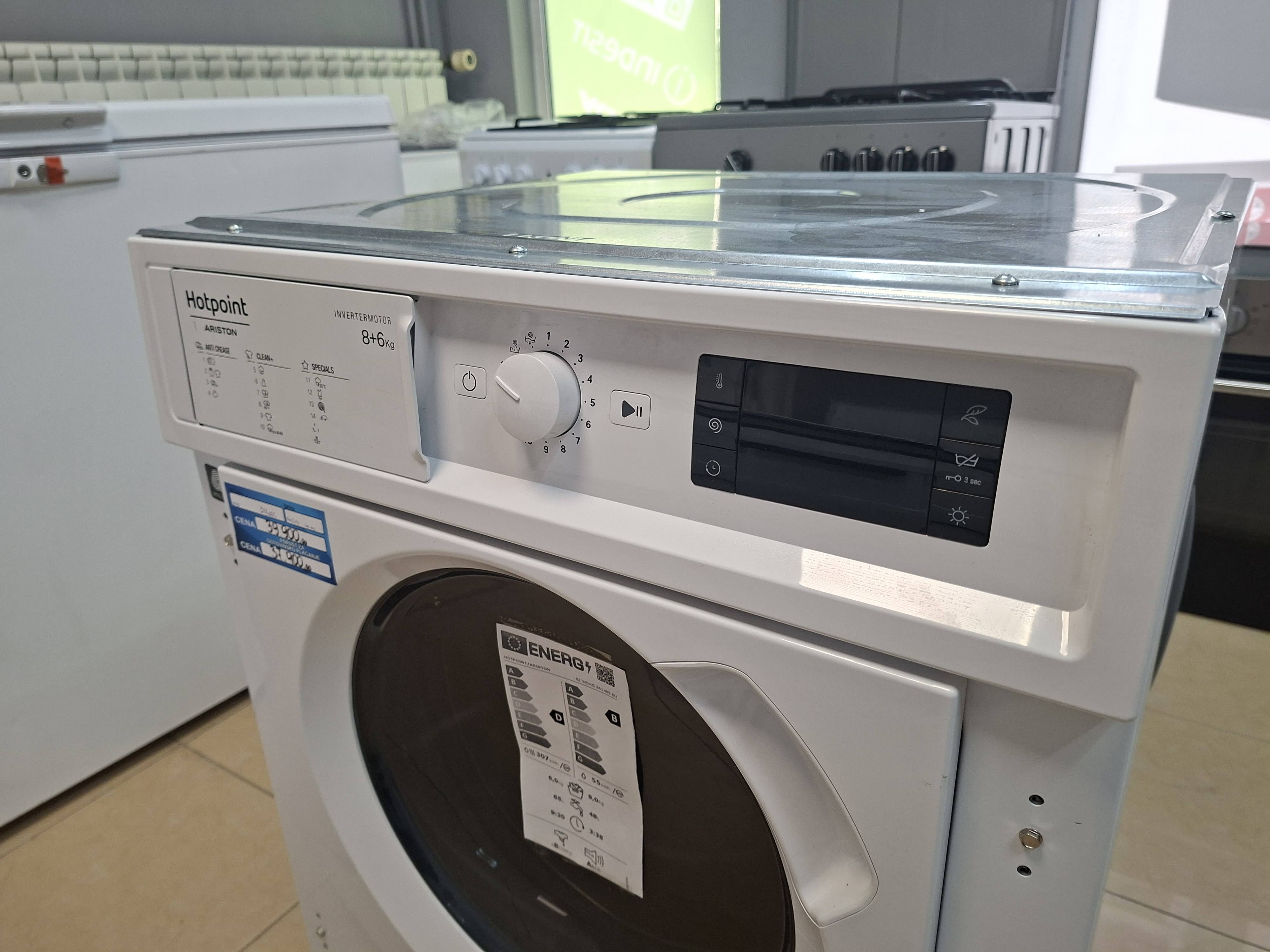 Mašina za pranje i sušenje Hotpoint  Ariston BI WDHG 861485 EU , 8+6 kg.