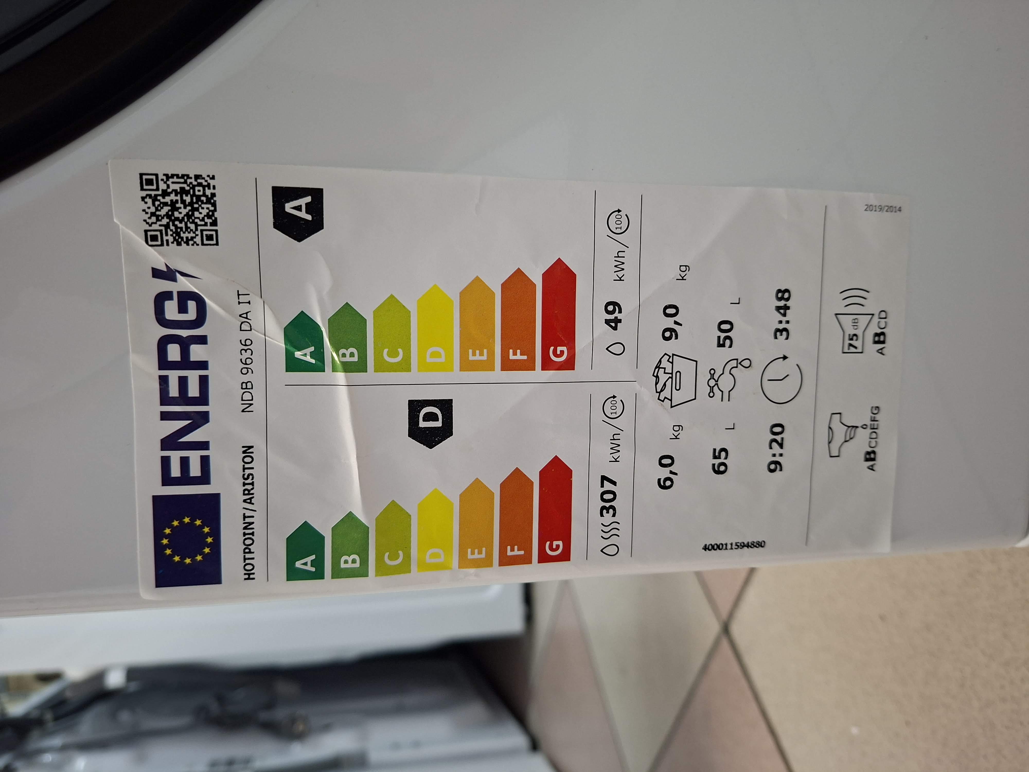 Mašina za pranje i sušenje Hotpoint Ariston NDB 9636 DA IT, 9+6 kg