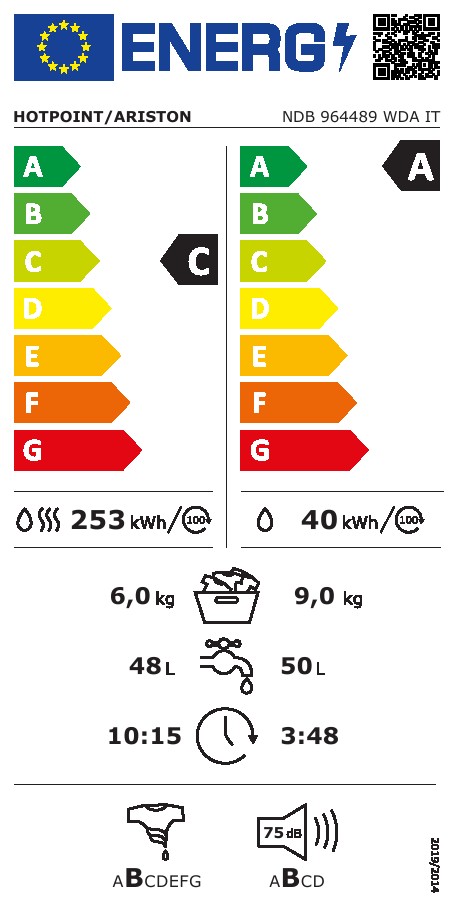 Mašina za pranje i sušenje Hotpoint Ariston NDB 964489WDA IT