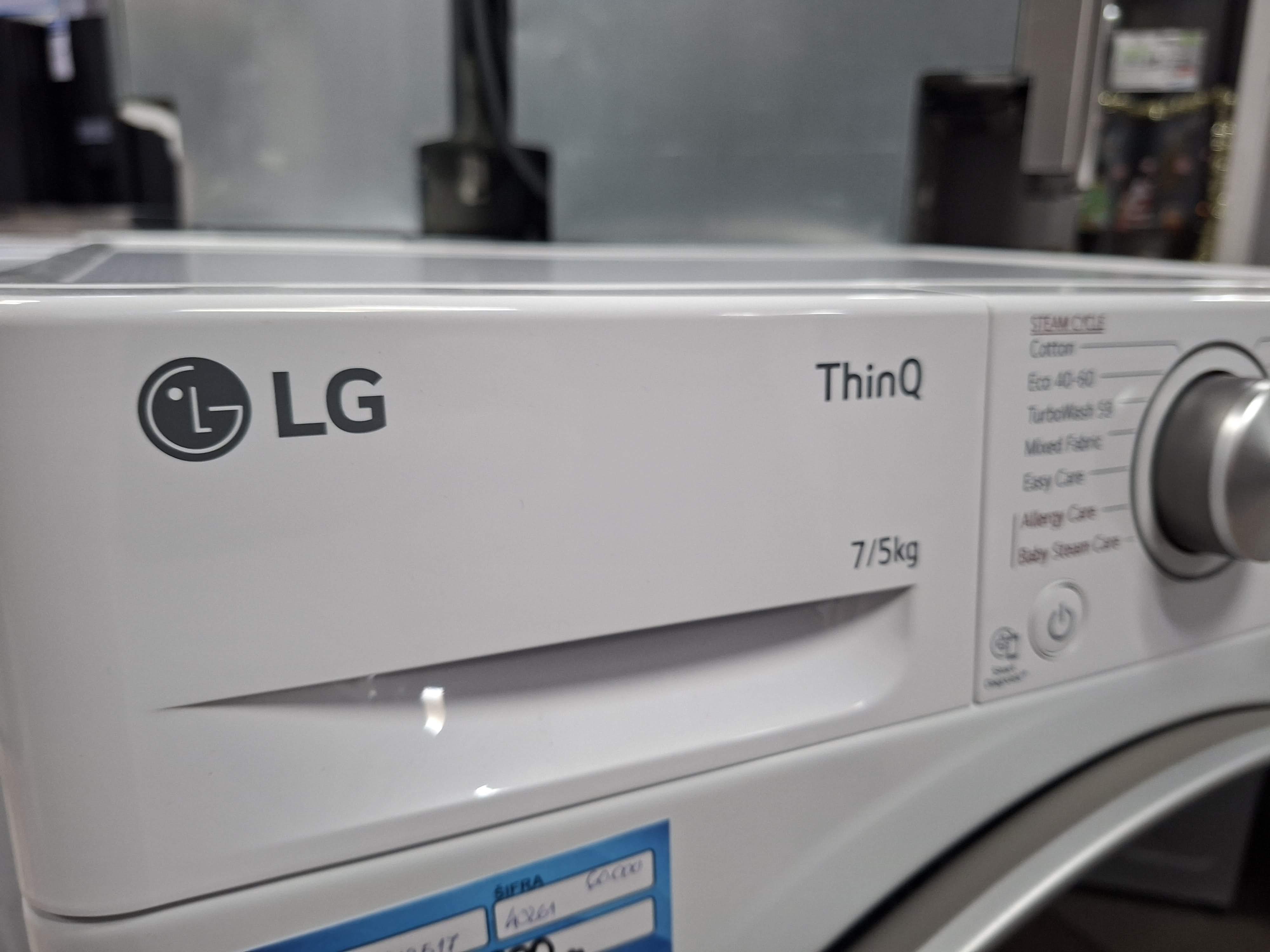 Mašina za pranje i sušenje LG F2DV5S7S1E , 7+5 kg.