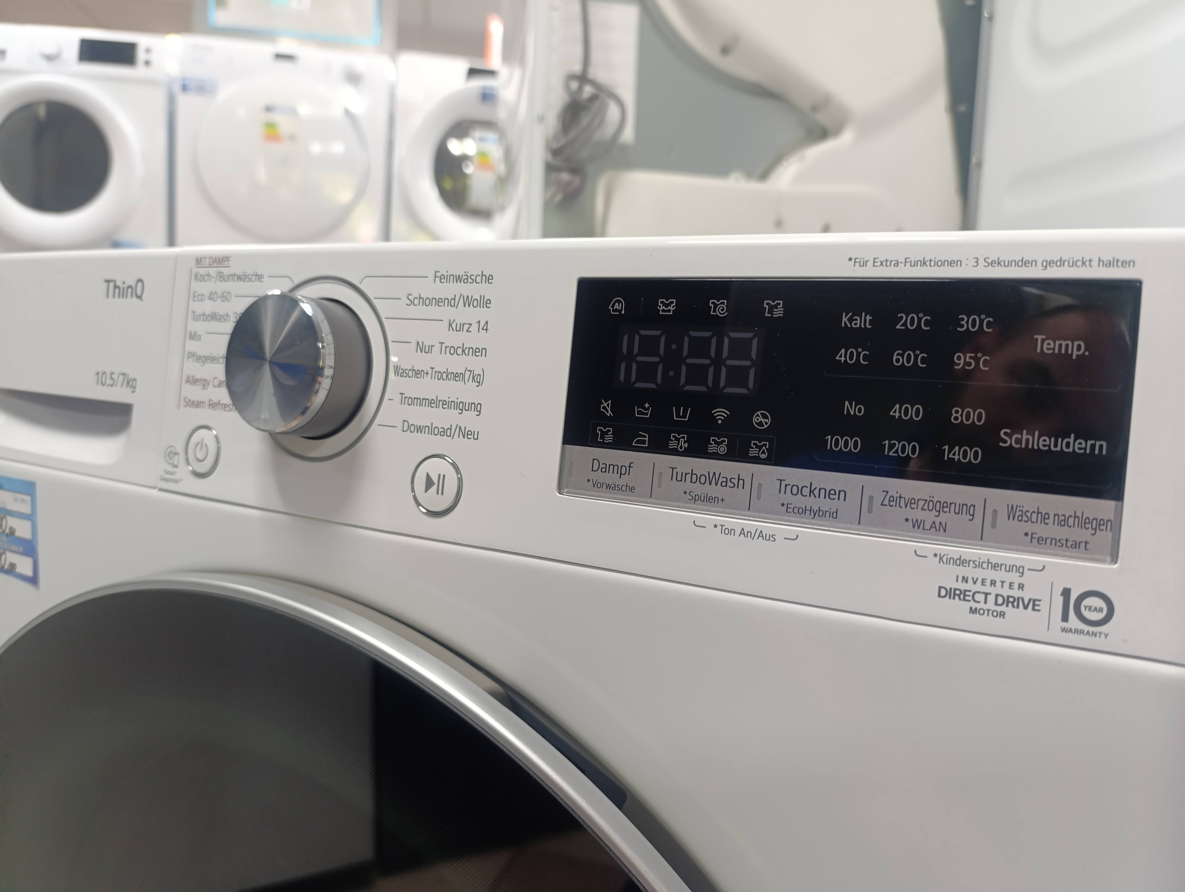 Mašina za pranje i sušenje LG V7WD107H2E , 10.5+7 kg.