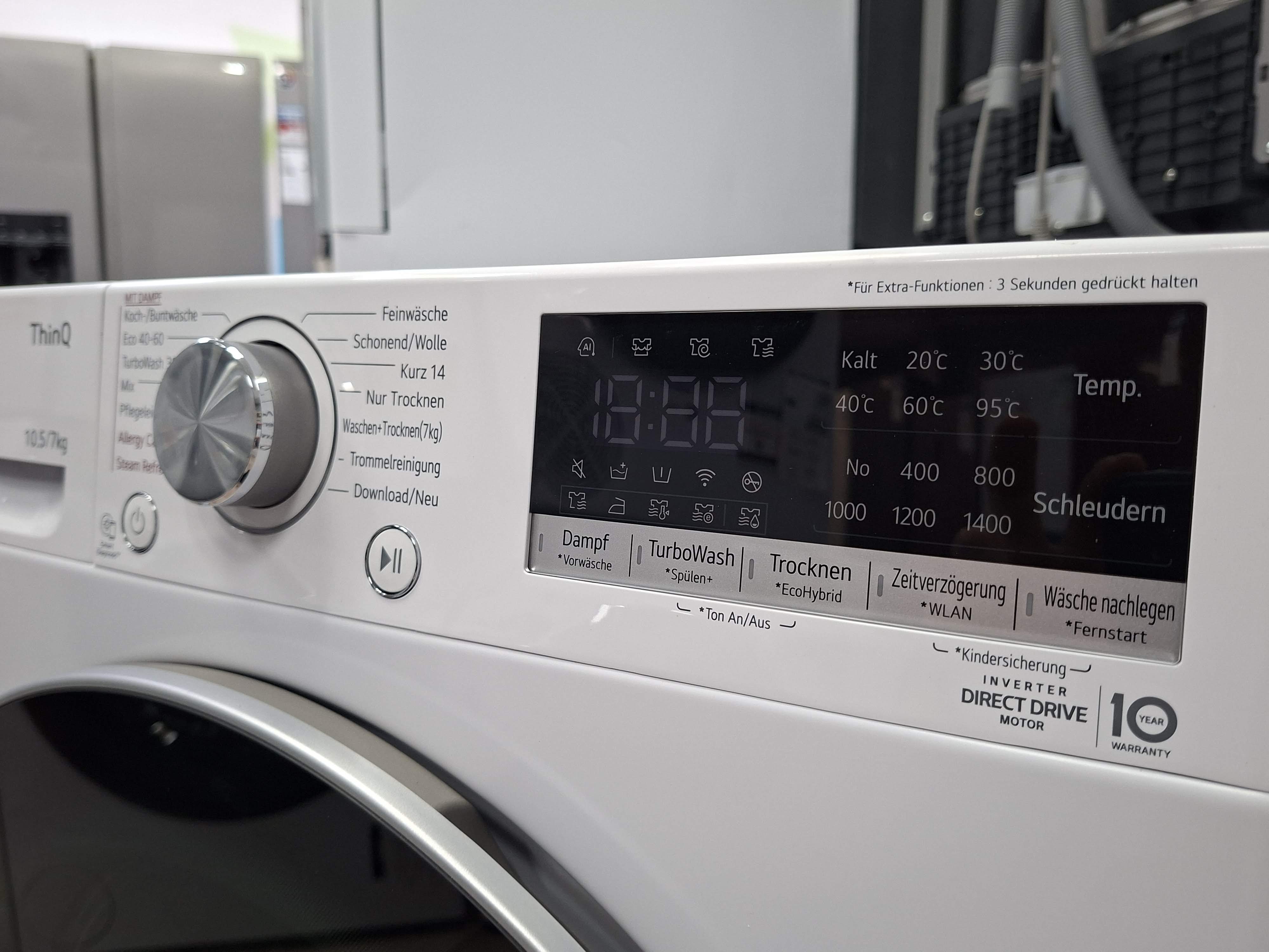 Mašina za pranje i sušenje LG V7WD107H2E , 10.5+7 kg.