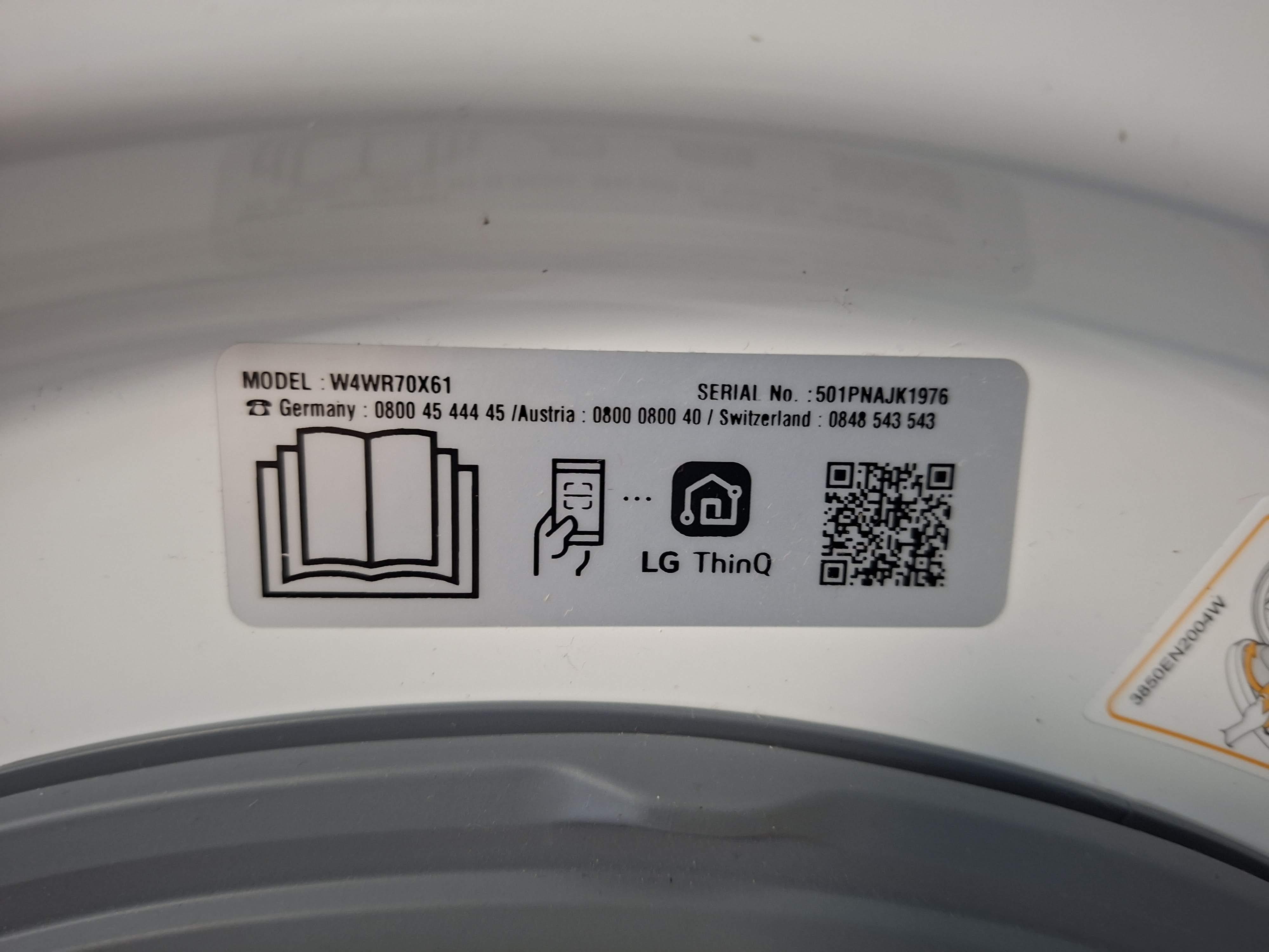 Mašina za pranje i sušenje LG W4WR70X61 , 10+6 kg