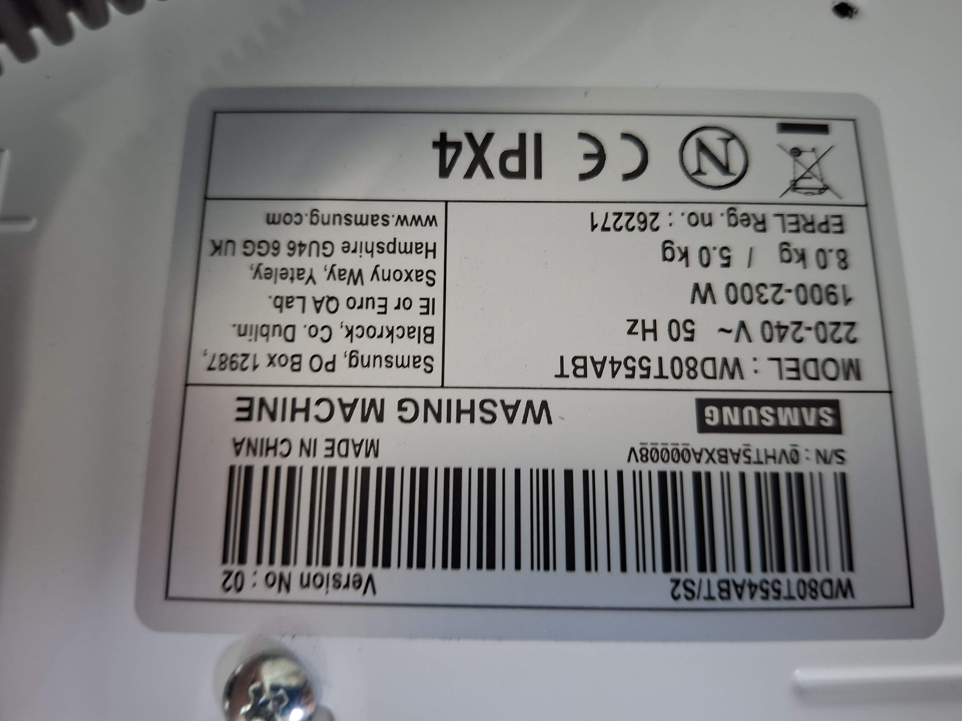 Mašina za pranje i sušenje Samsung WD80T554ABT , 8+5 Kg