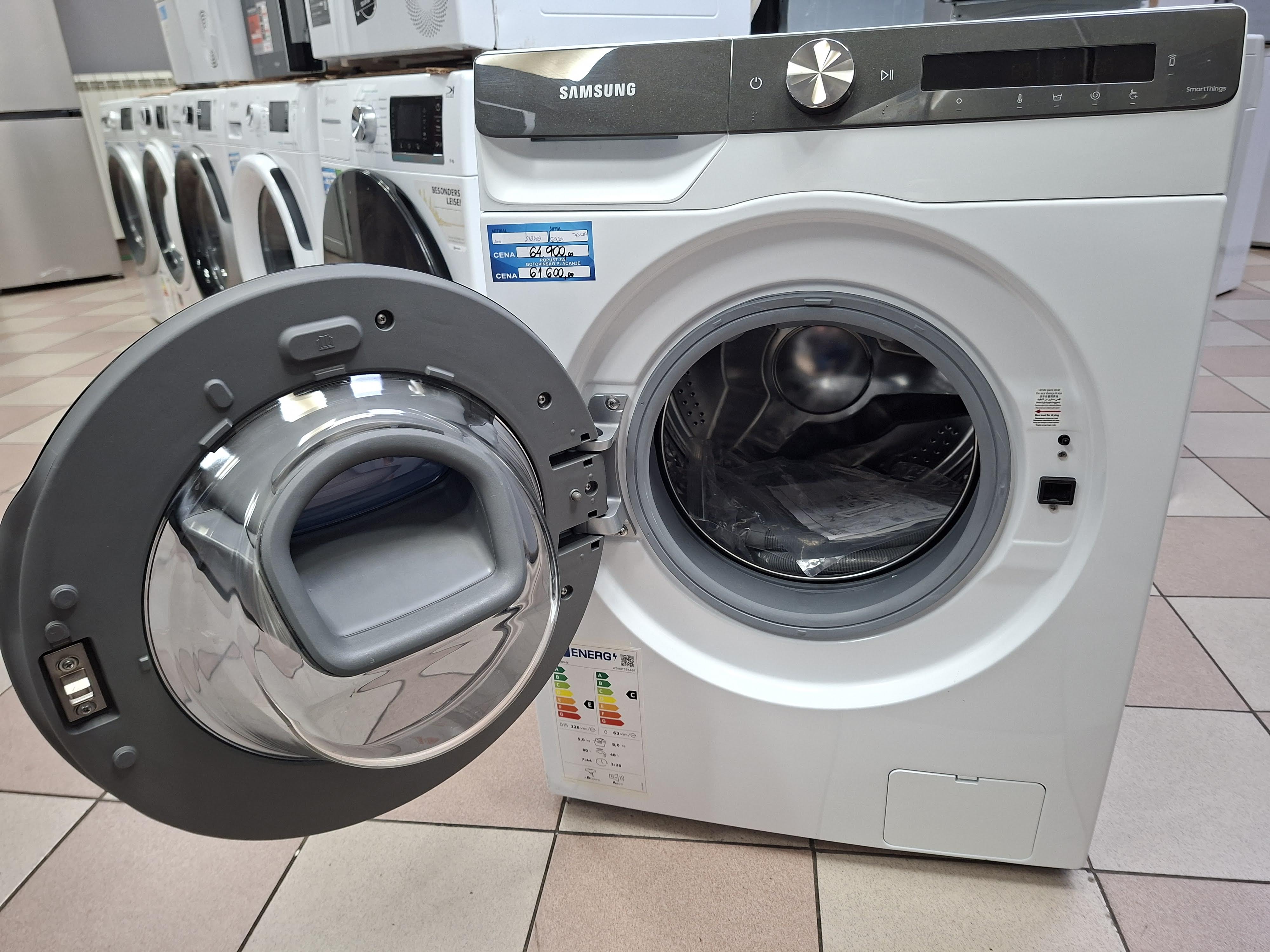 Mašina za pranje i sušenje Samsung WD80T554ABT , 8+5 Kg