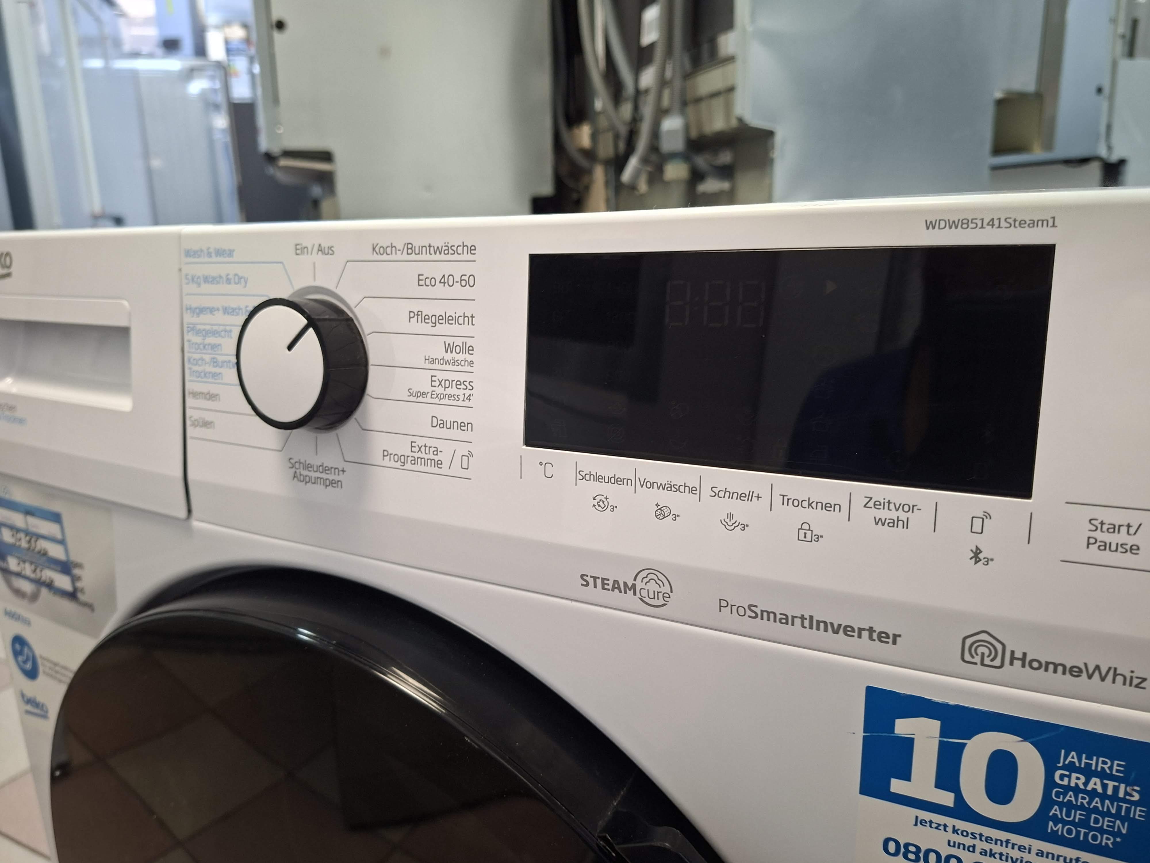 Masina za Pranje i sušenje veša Beko WDW85141Steam1 . 8+5 kg.