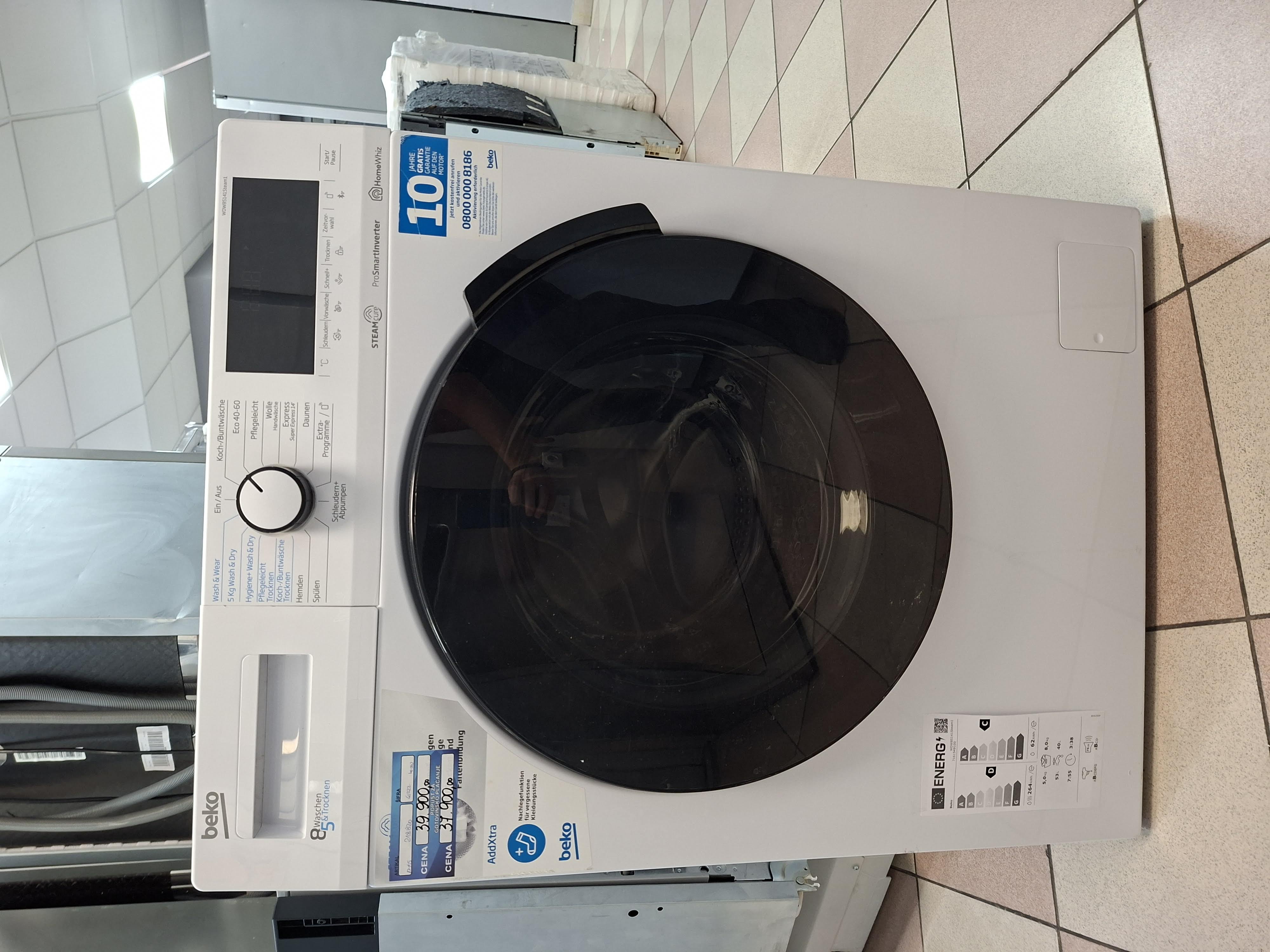 Masina za Pranje i sušenje veša Beko WDW85141Steam1 . 8+5 kg.