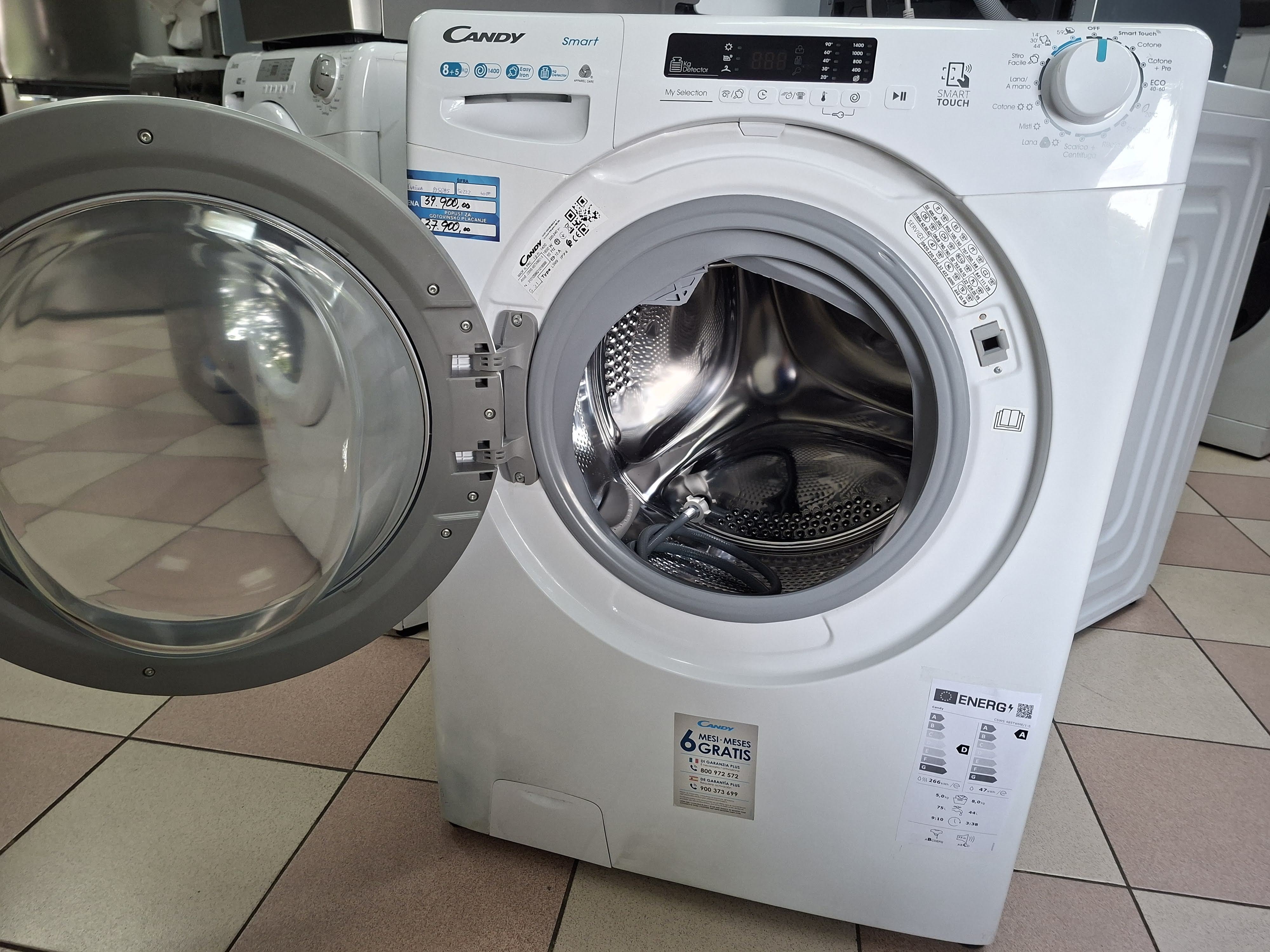 Mašina za pranje i sušenje veša Candy CSWS 485TWME/1-S, 8+5 kg