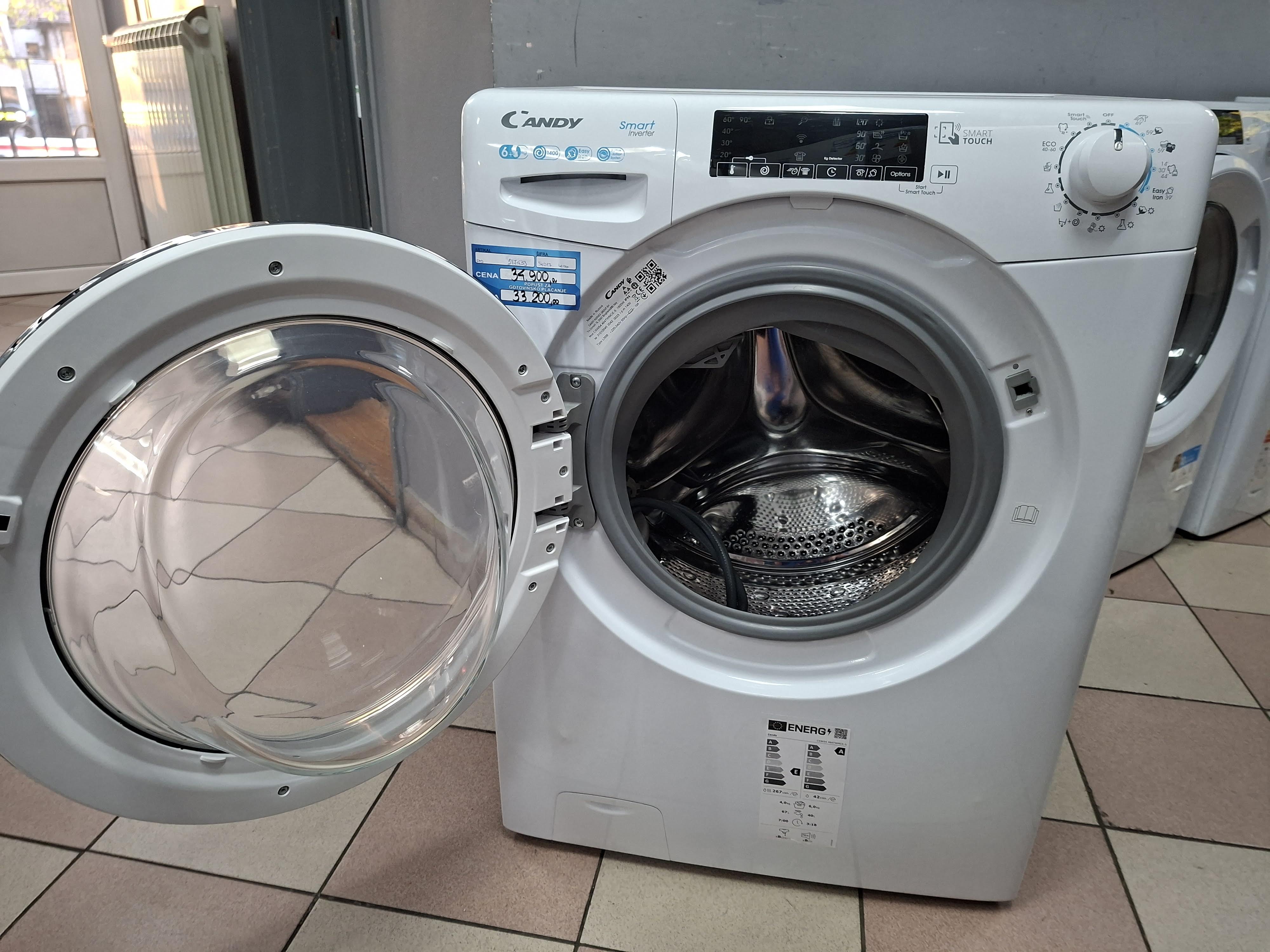 Mašina za pranje i sušenje veša Candy CSWS4464TWMCE-S,6+4kg 