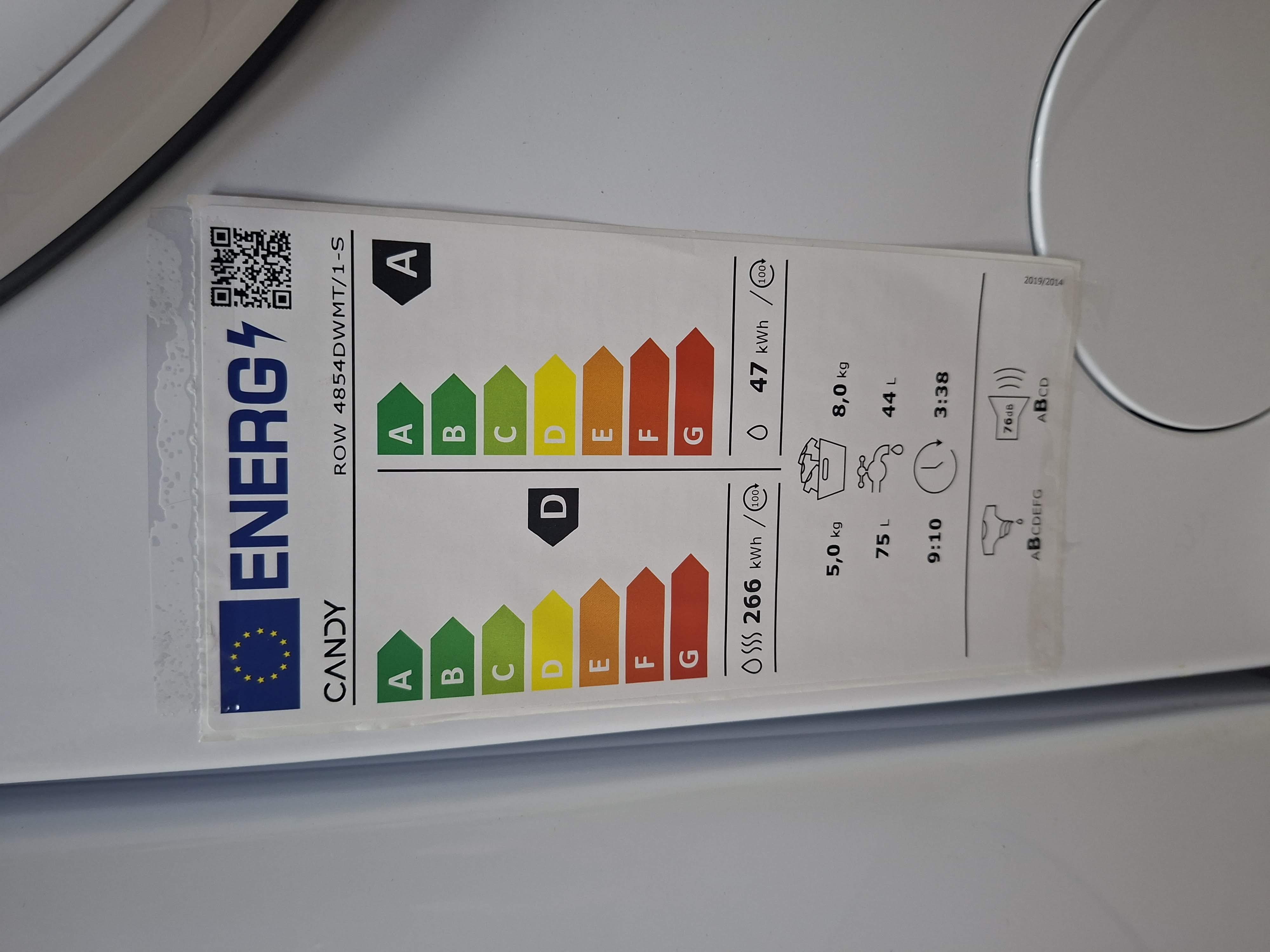 Mašina za pranje i sušenje veša Candy ROW 4854DWMT/1-S, 8+5 kg