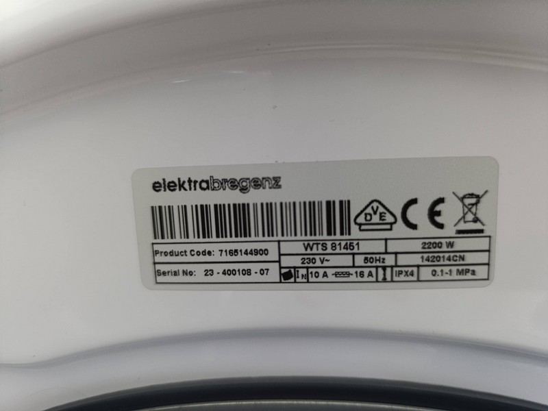 Mašina za pranje i sušenje veša Elektra Bregenz WTS 81541, 8+5 kg.