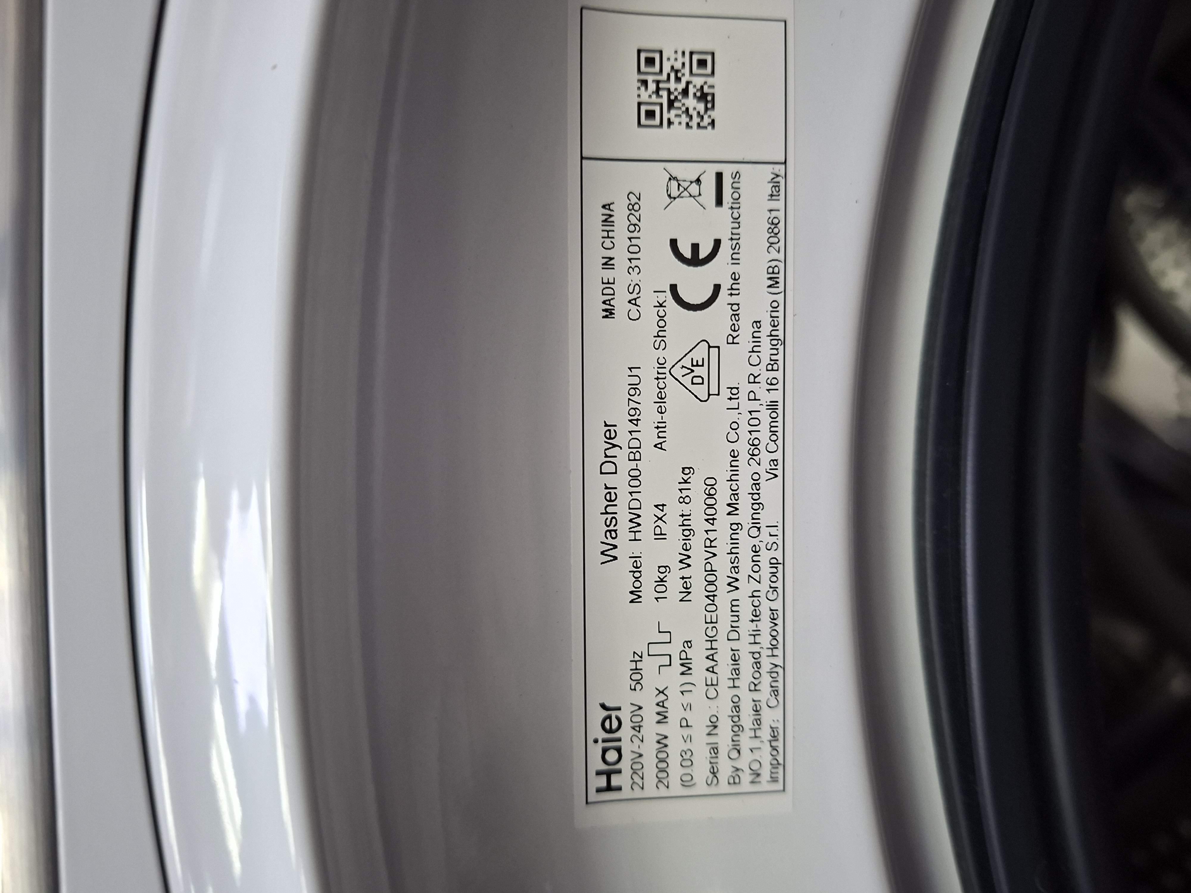 Mašina za pranje i sušenje veša Haier HWD100-BD14979U1 , 10+6kg