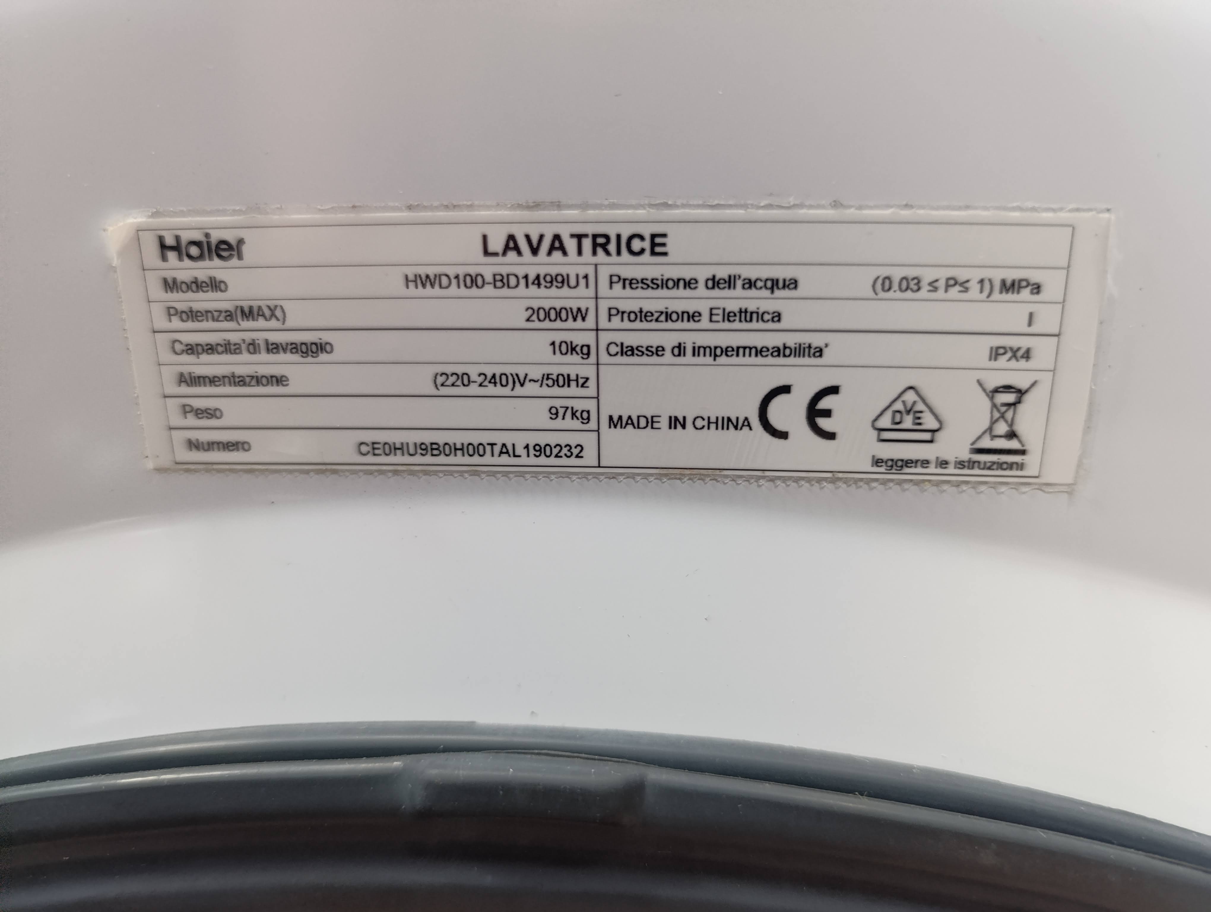 Mašina za pranje i sušenje veša Haier HWD100-BD1499U1, 10+6 kg