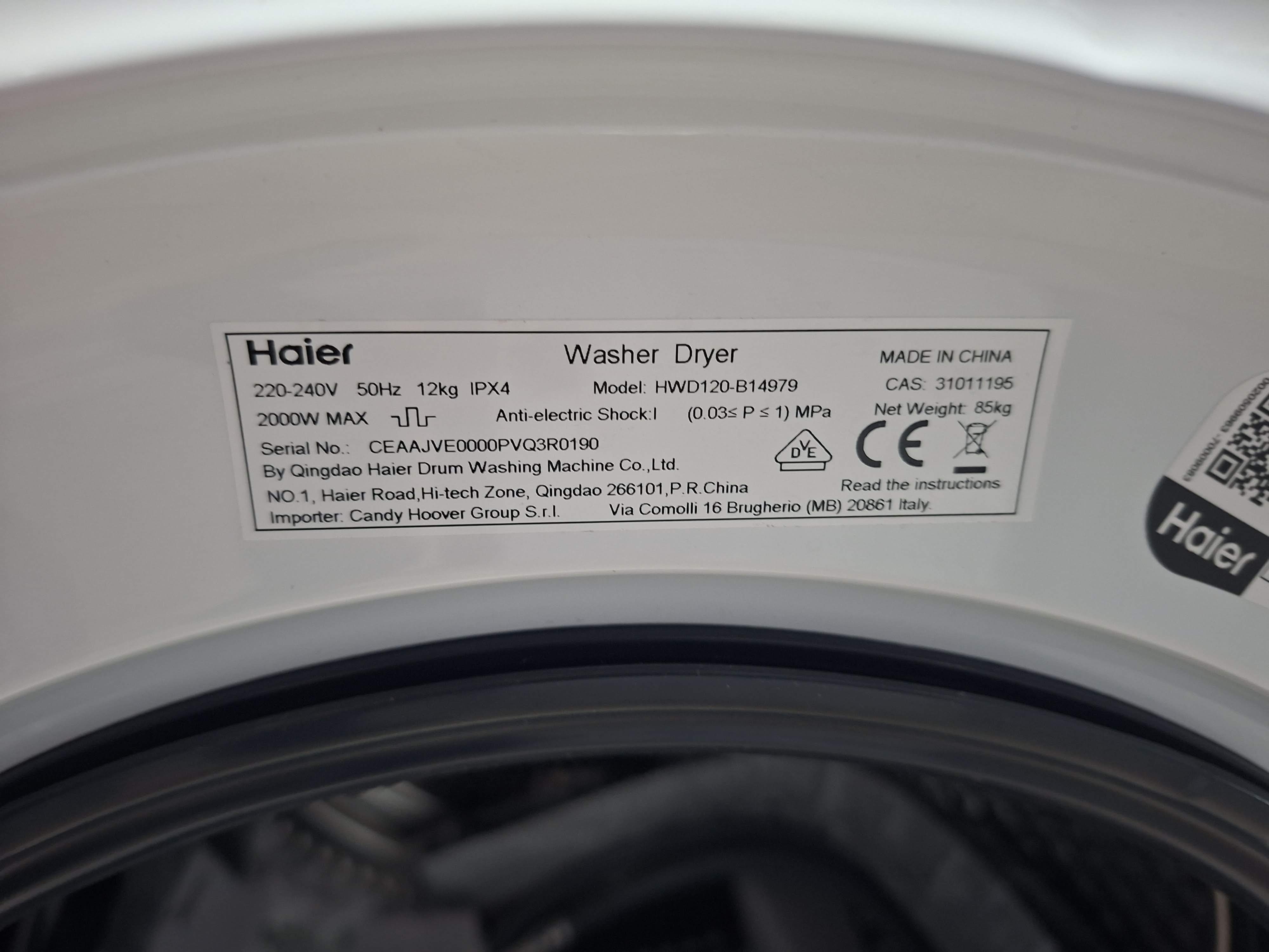Mašina za pranje i sušenje veša Haier HWD120-B14979 , 12+8kg